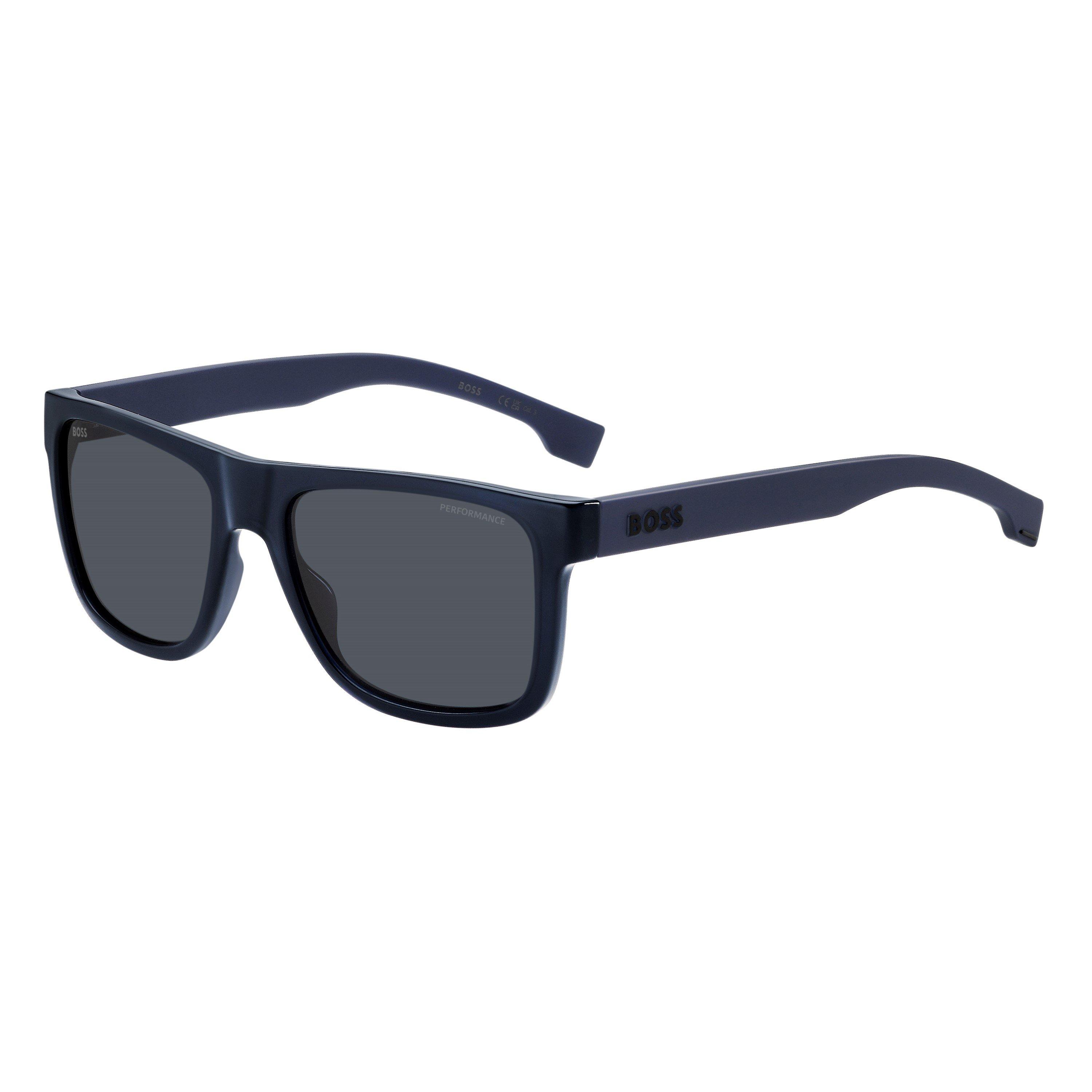 Blue - Boss - Men's Round Sunglasses - 1