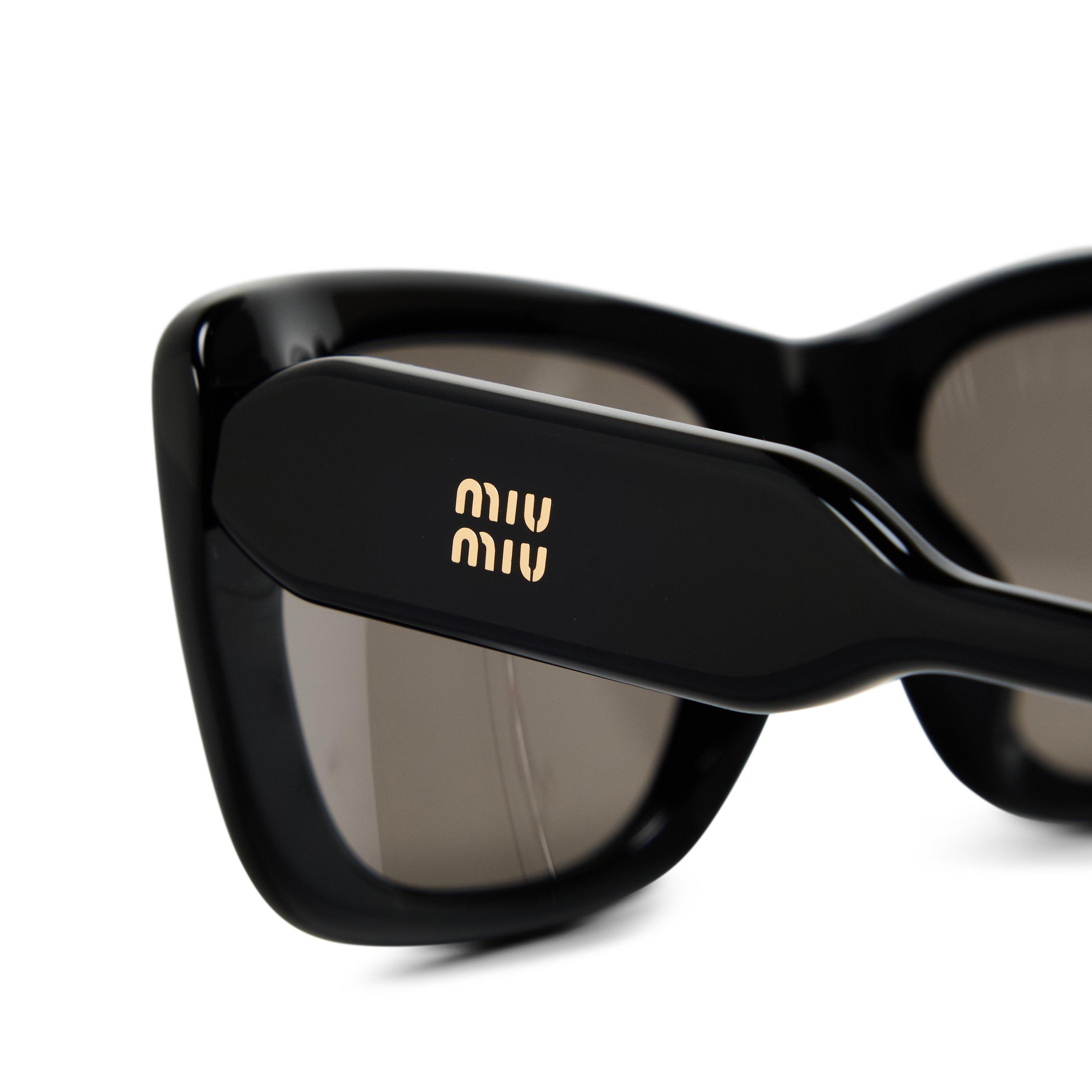 Black/Grey - Miu Miu - Women's 0MU B12S Wayfarer Sunglasses - 3