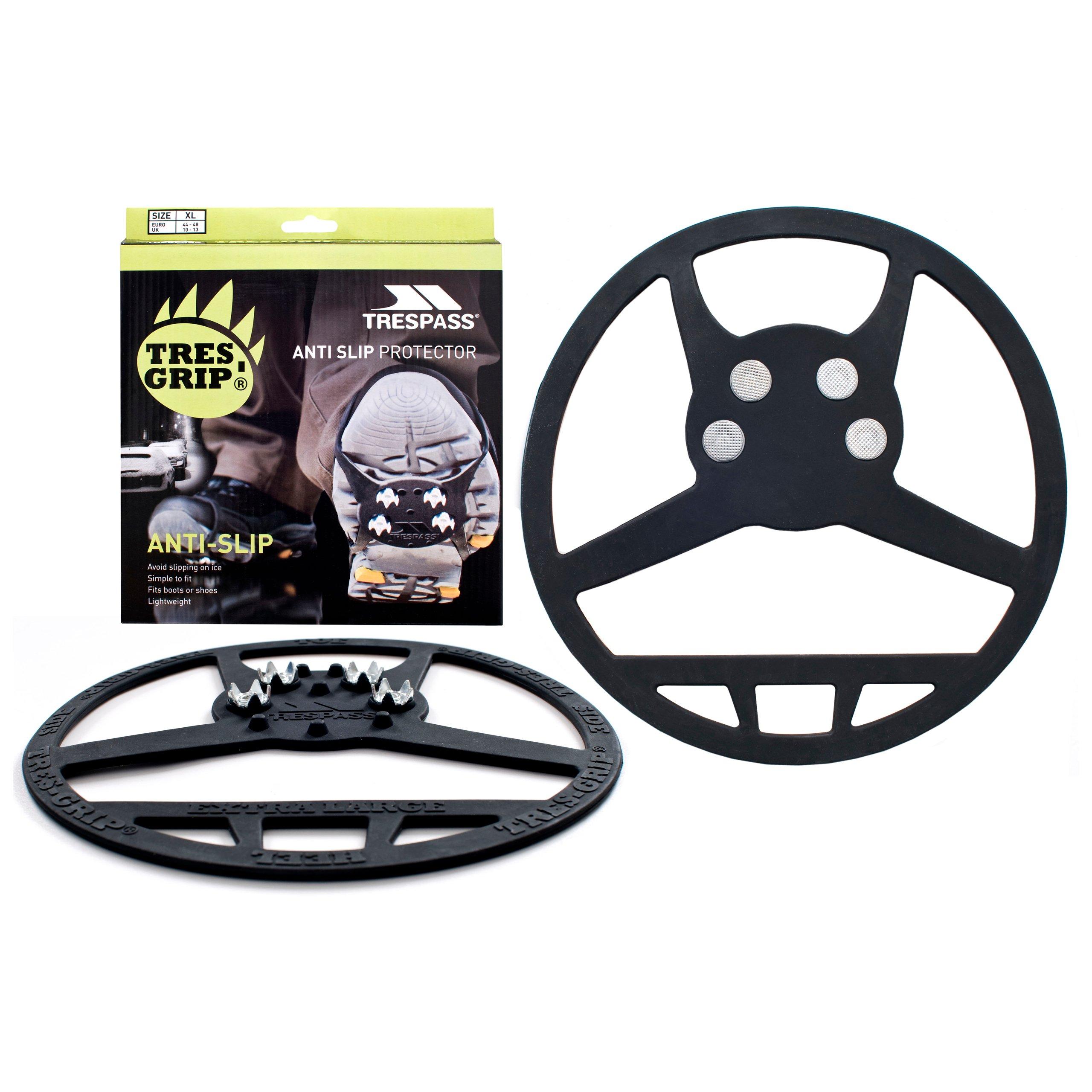 Black - Trespass - Adults Ice OverShoes Snow Grips - 4