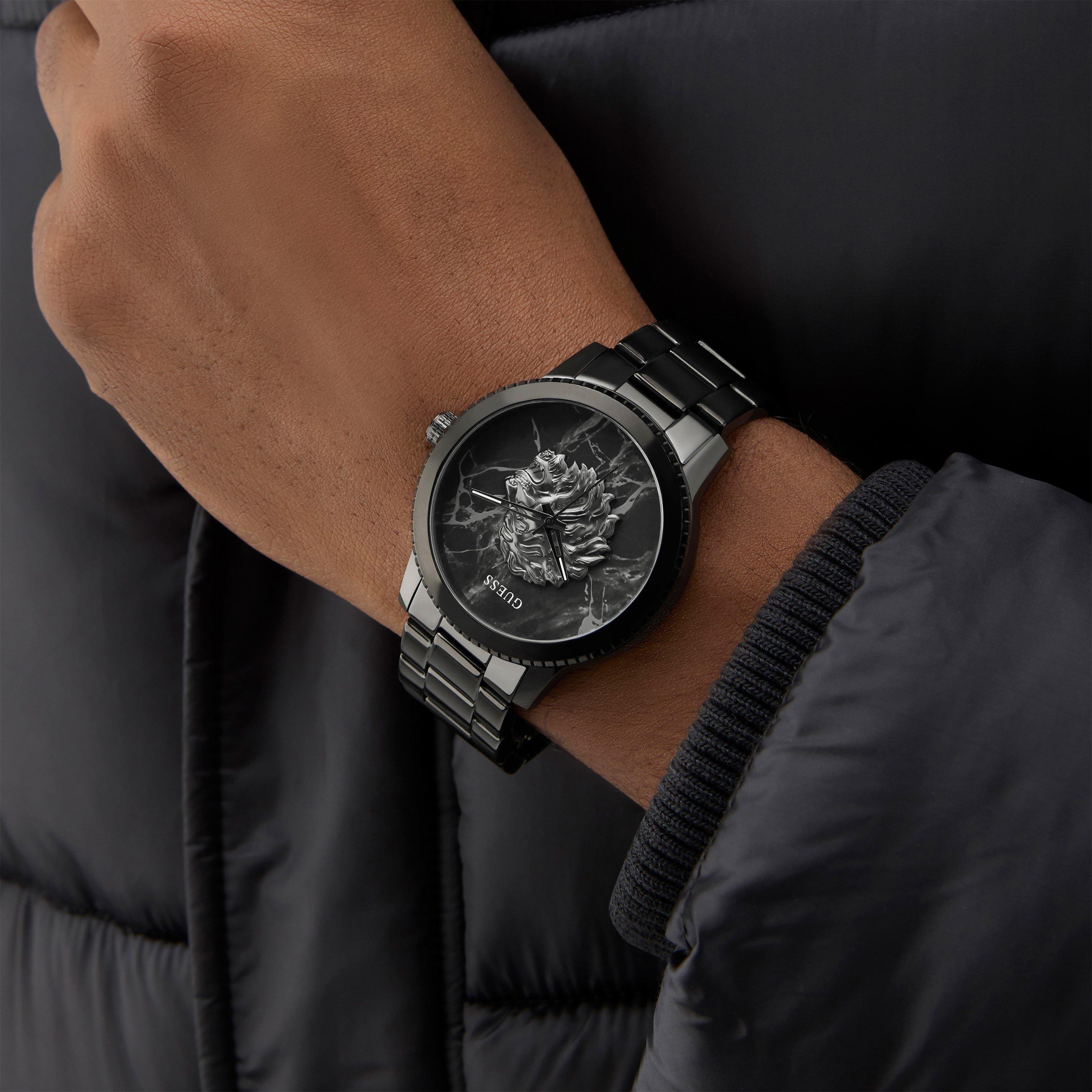 Black/Black - Guess - Men's Monarch Analogue Quartz Watch - 2