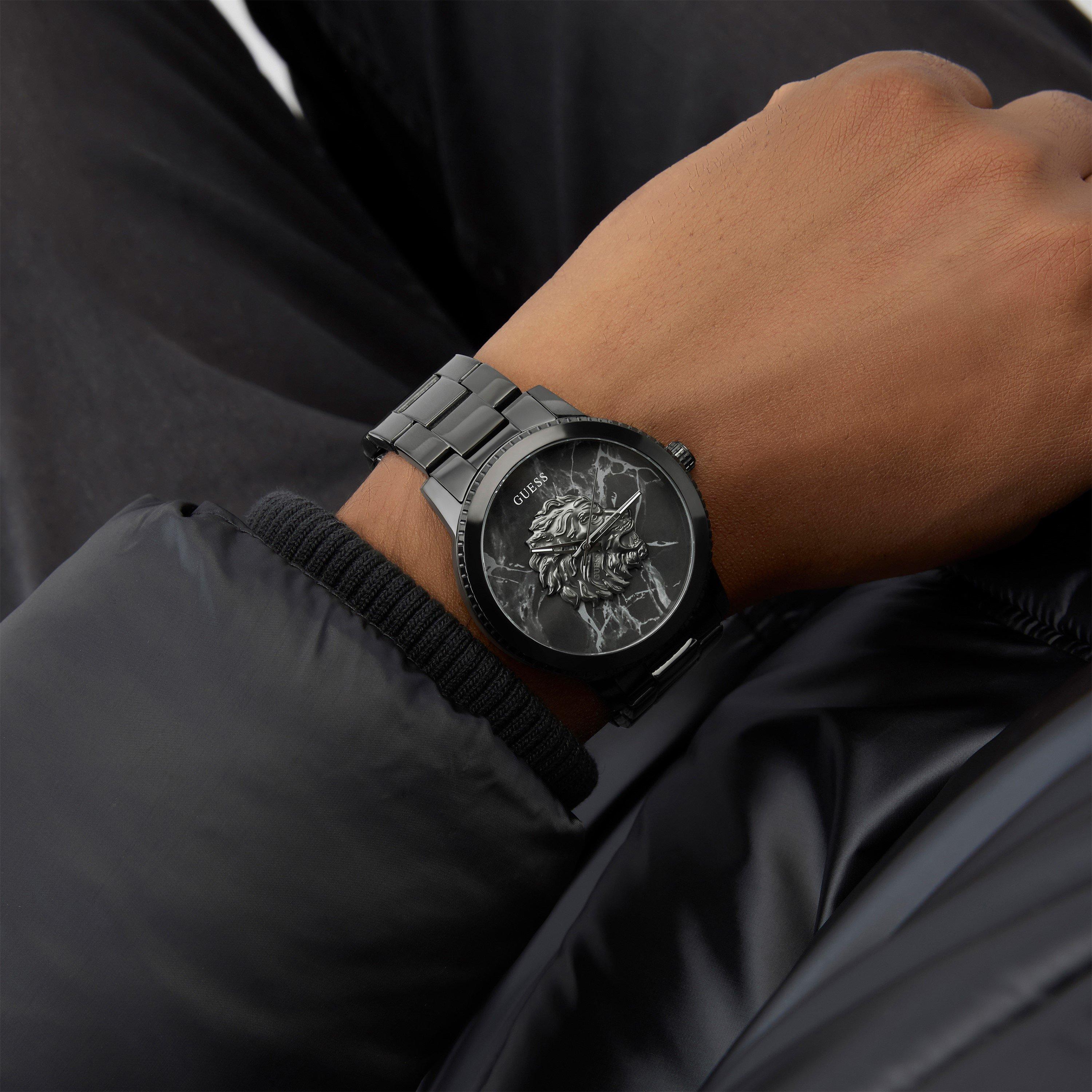 Black/Black - Guess - Men's Monarch Analogue Quartz Watch - 3