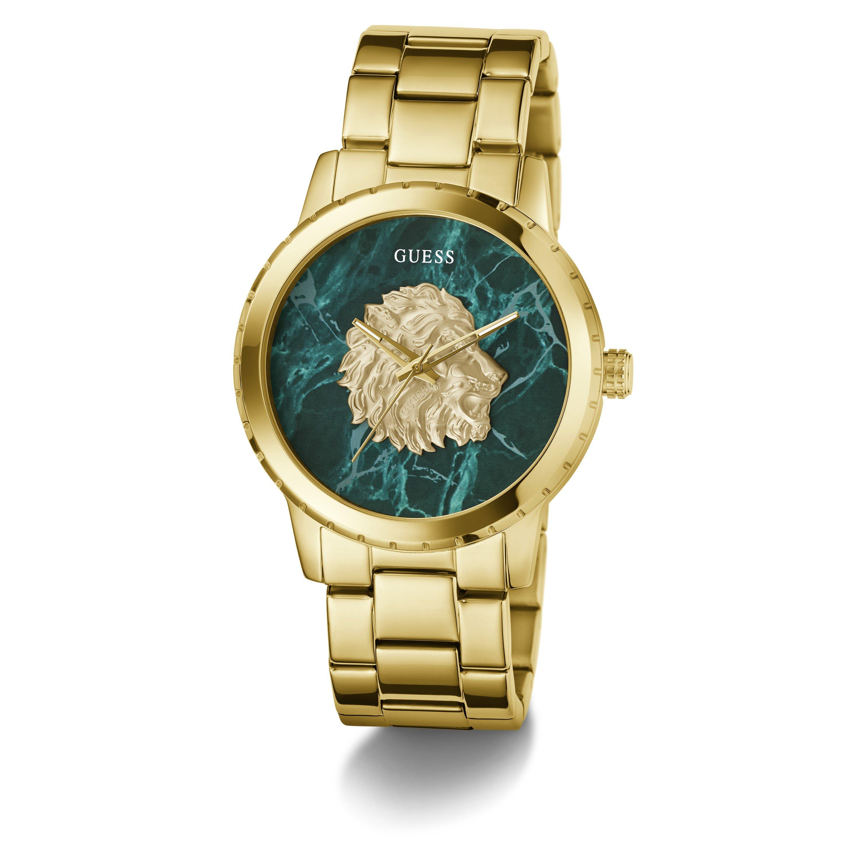 Green/Metallic - Guess - Men's Monarch Analogue Quartz Watch - 6