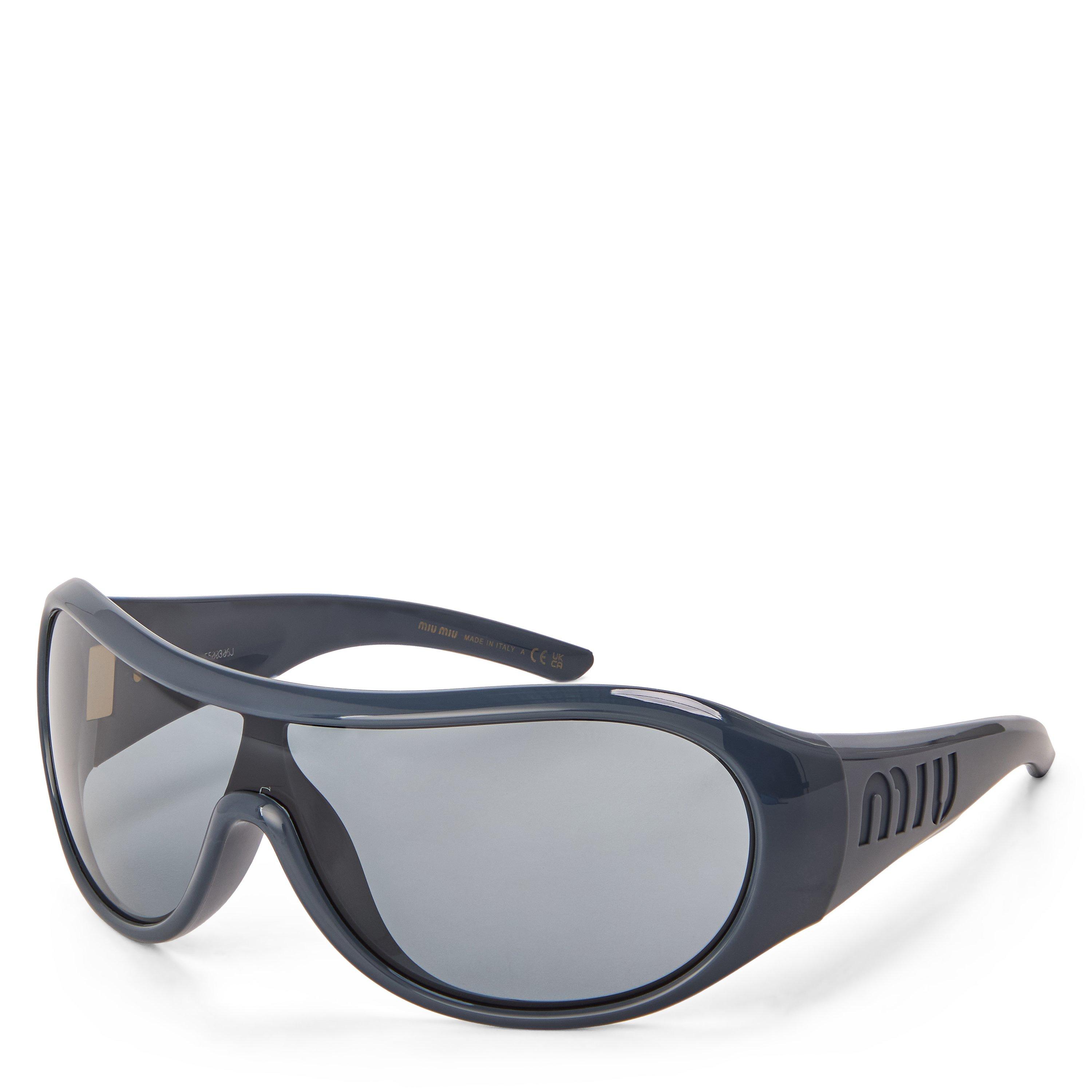Grey - Miu Miu - Women's 0MU B14SU Round Sunglasses - 1