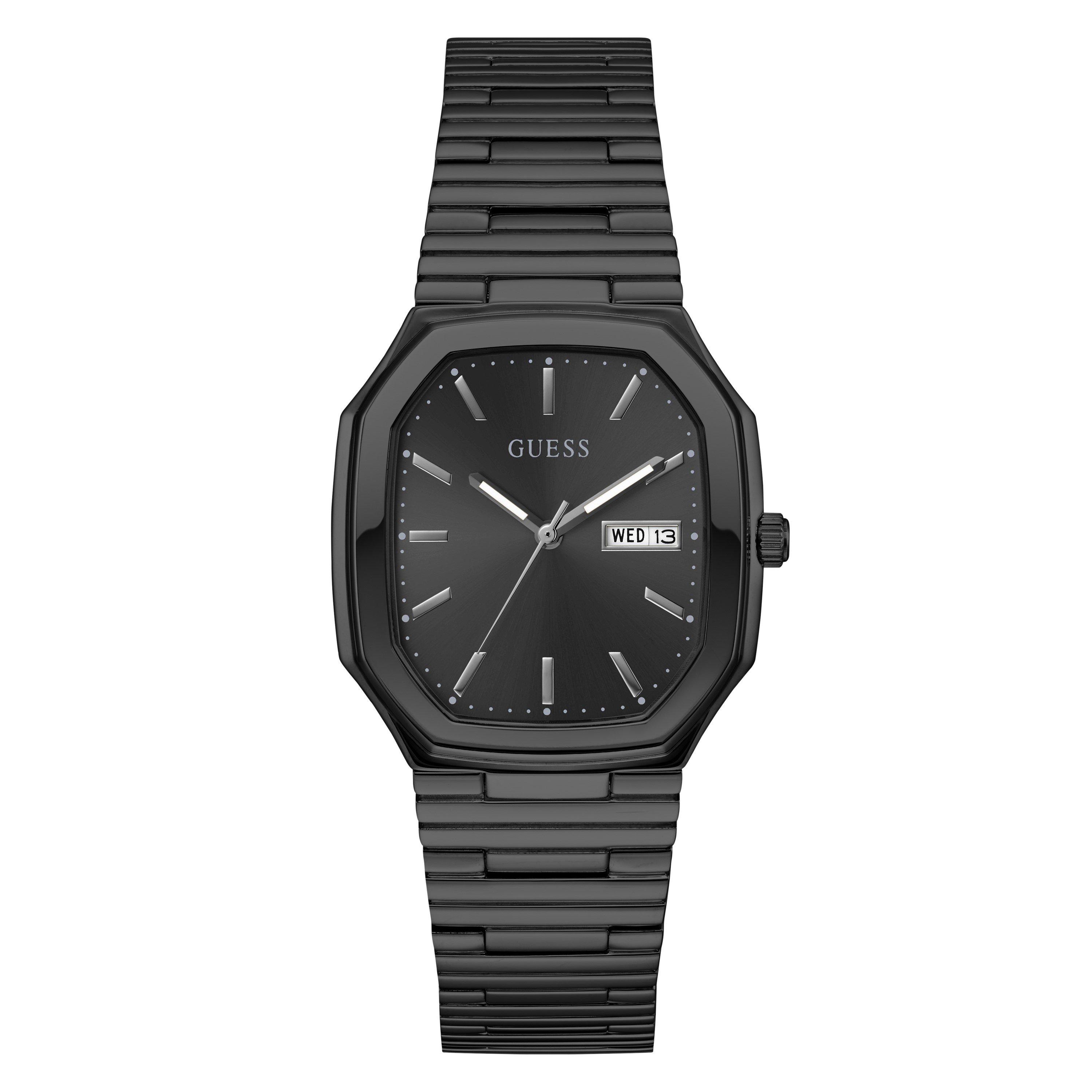 Guess Men's Oliver Quartz Analogue Watch - Black/Black