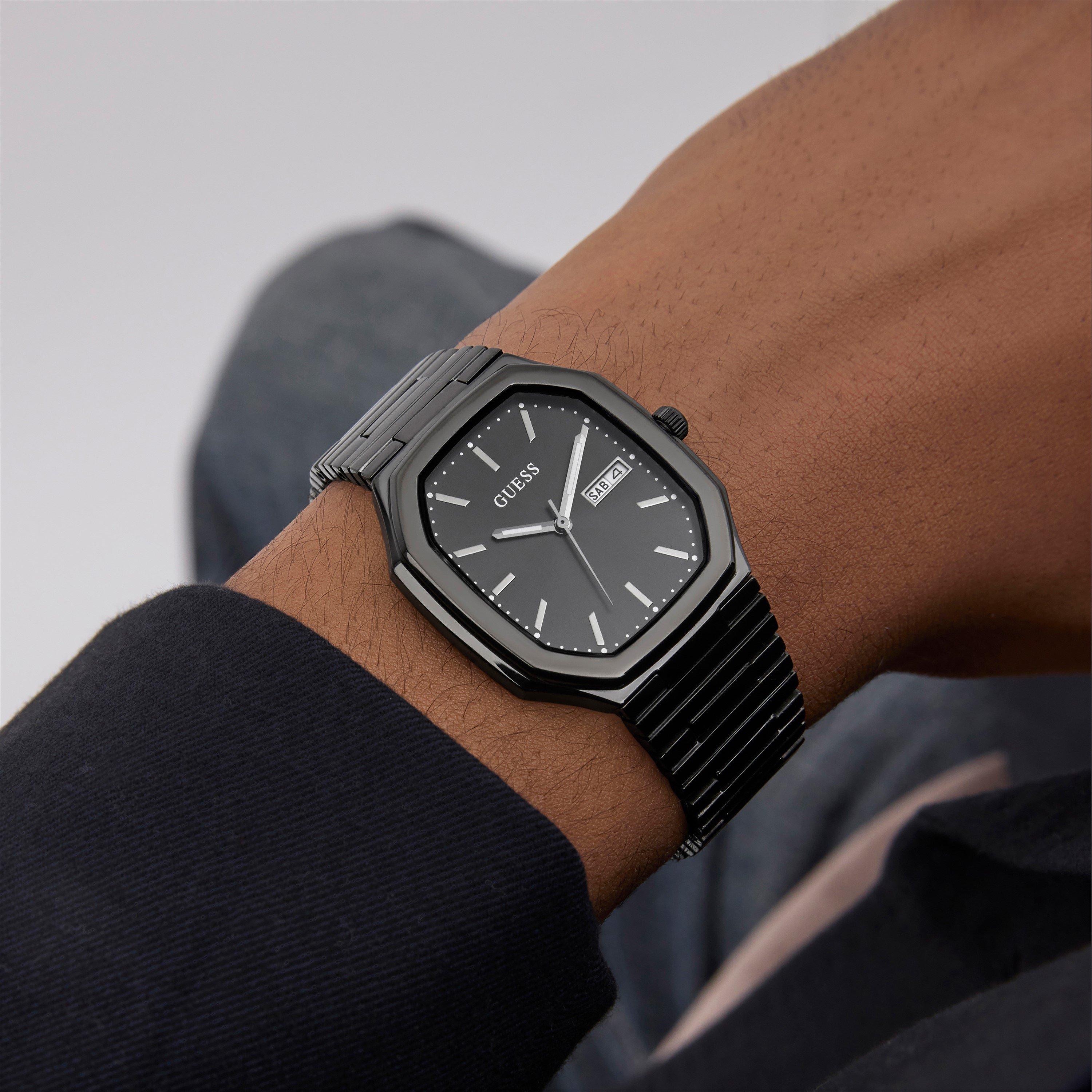 Black/Black - Guess - Men's Oliver Analogue Quartz Watch - 3