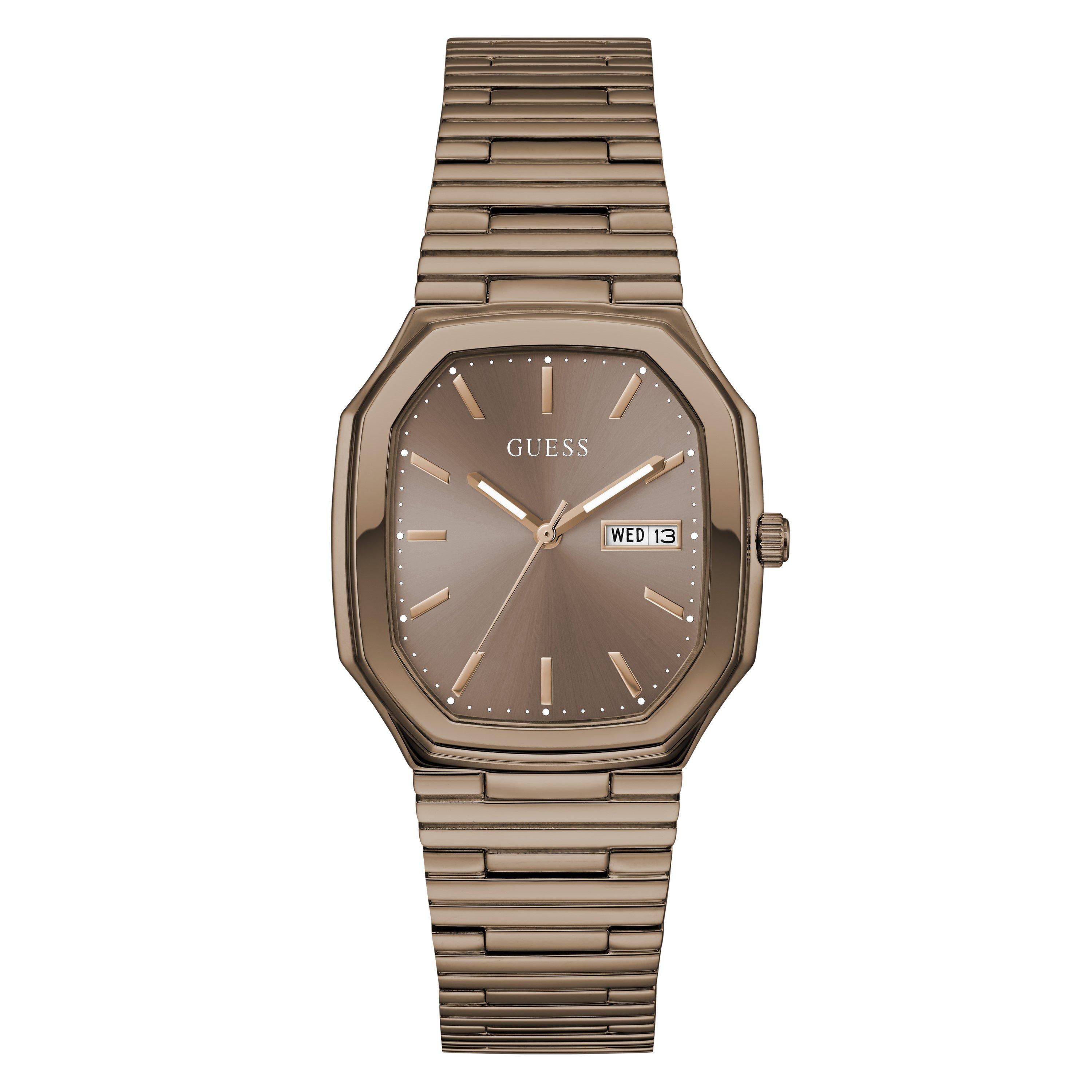 Guess Men's Oliver Quartz Analogue Watch - Brown/Brown