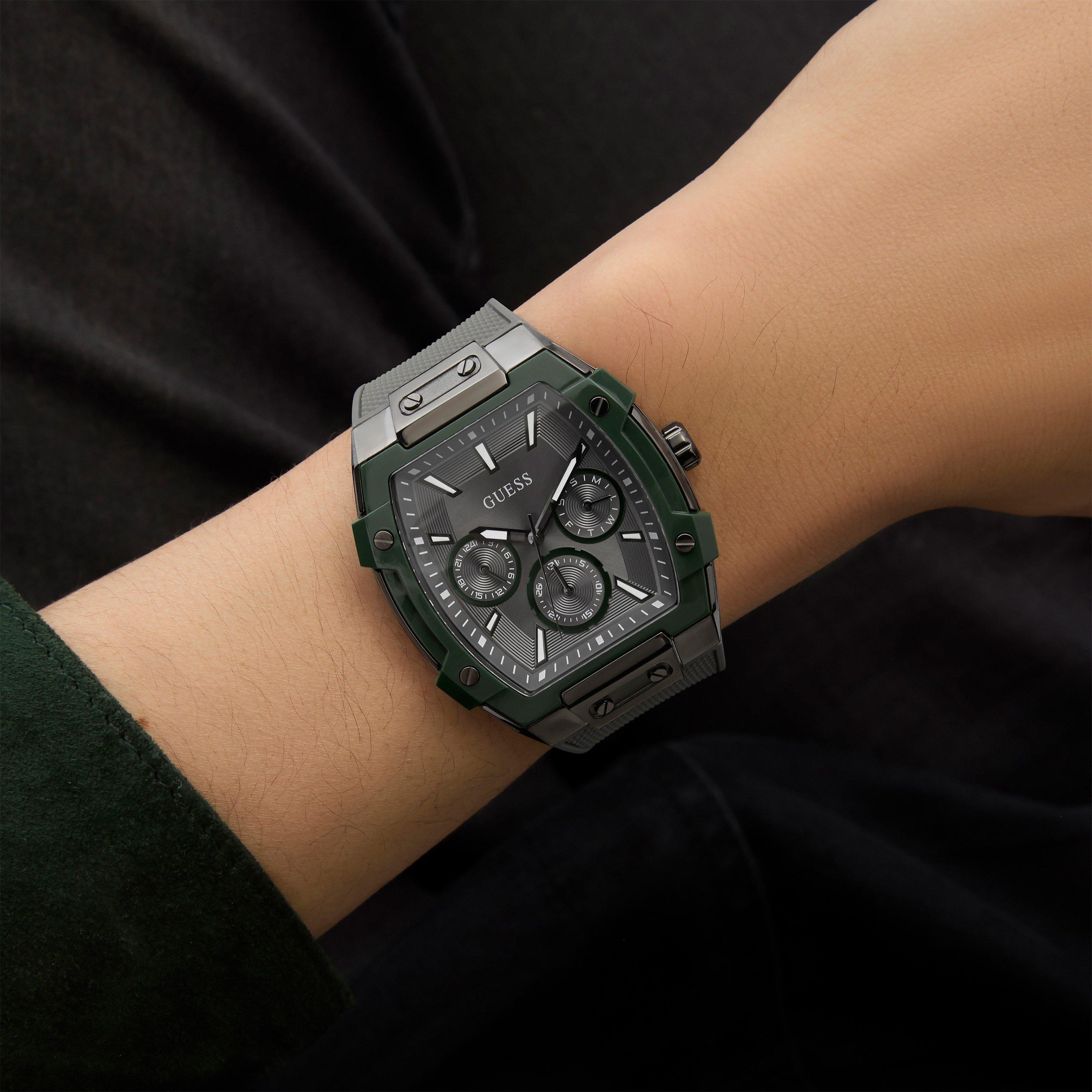 Grey/Grey - Guess - Men's Phoenix Analogue Quartz Watch - 2