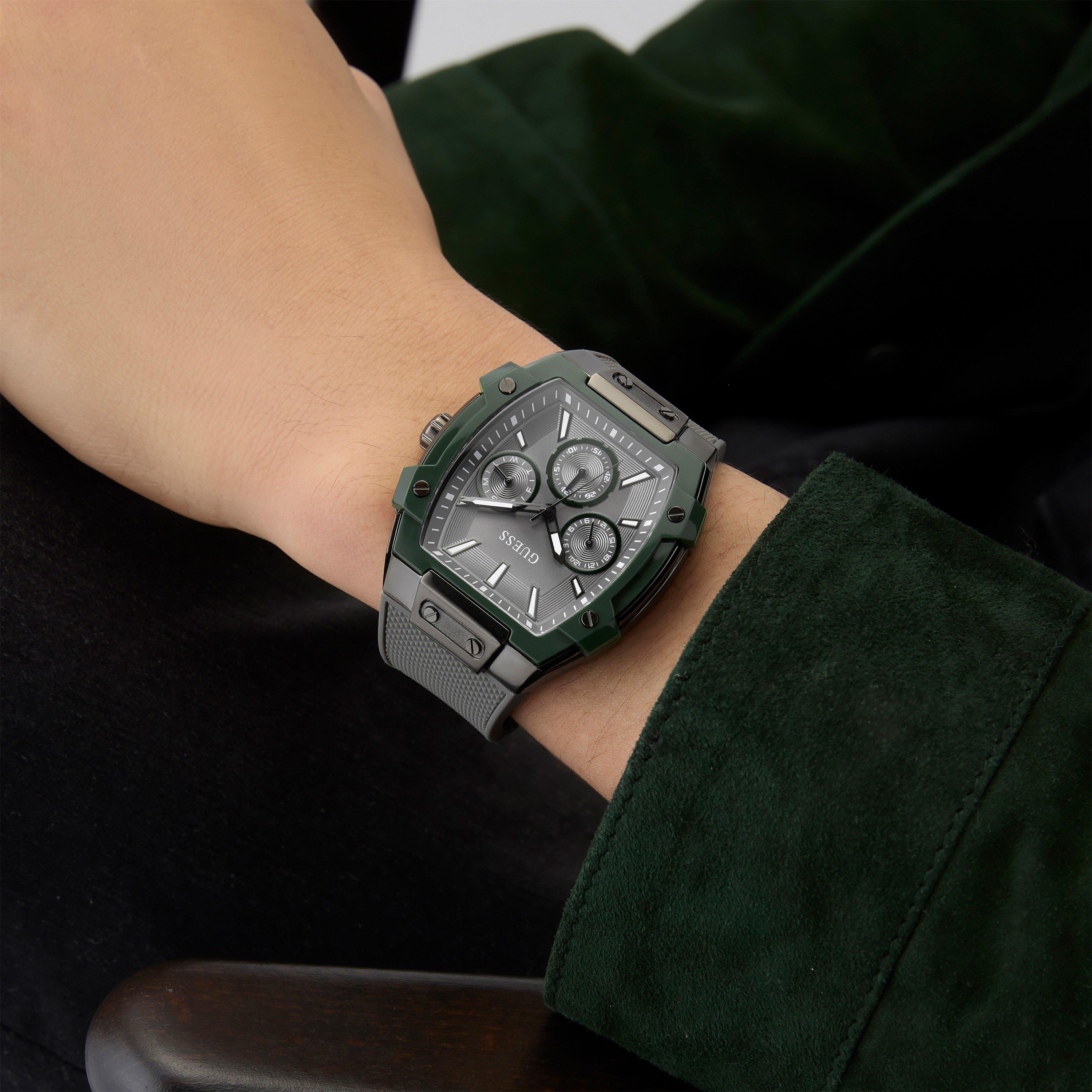 Grey/Grey - Guess - Men's Phoenix Analogue Quartz Watch - 3