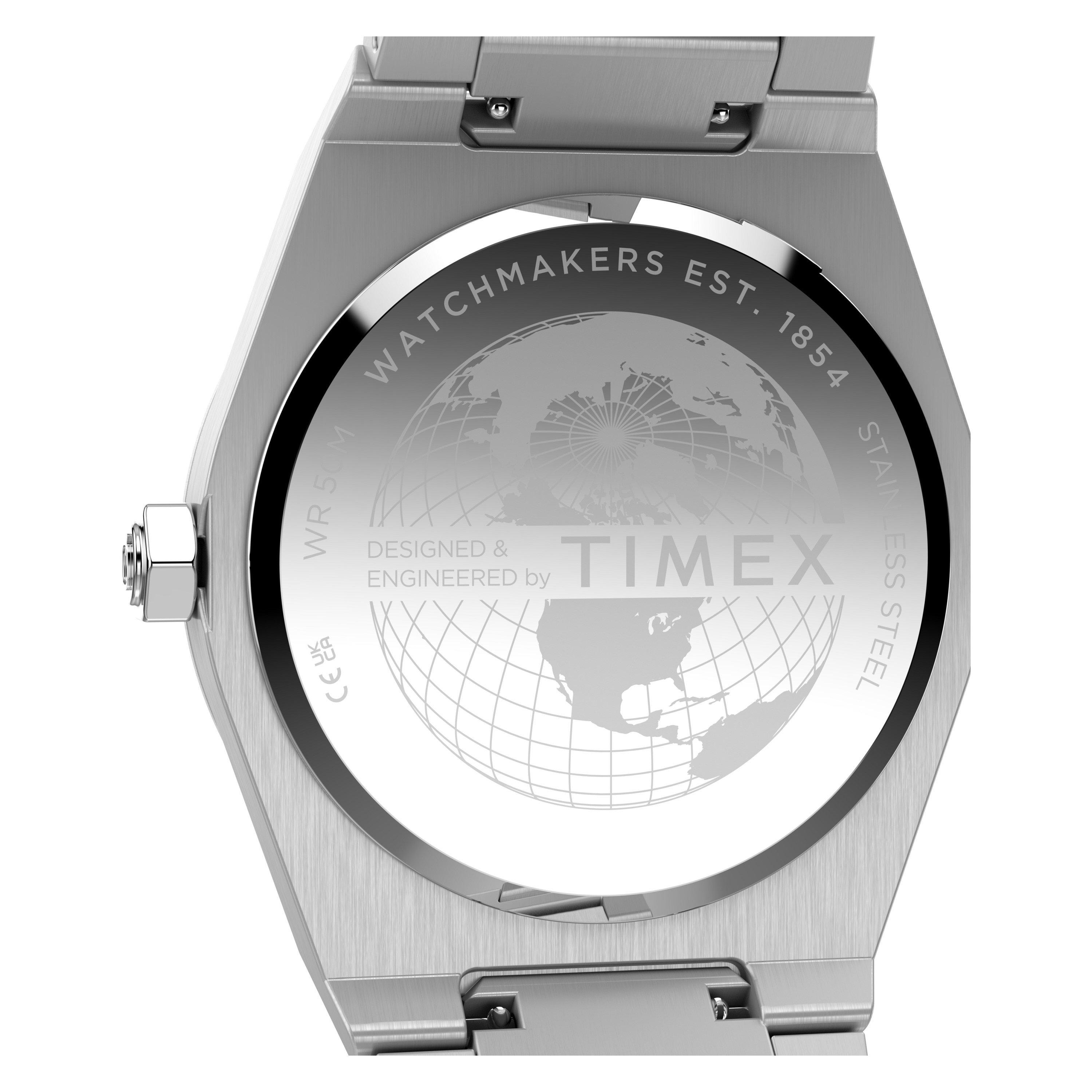 Blue/Silver - Timex - Men's Marbella Stainless Steel Analogue Quartz Watch - 4