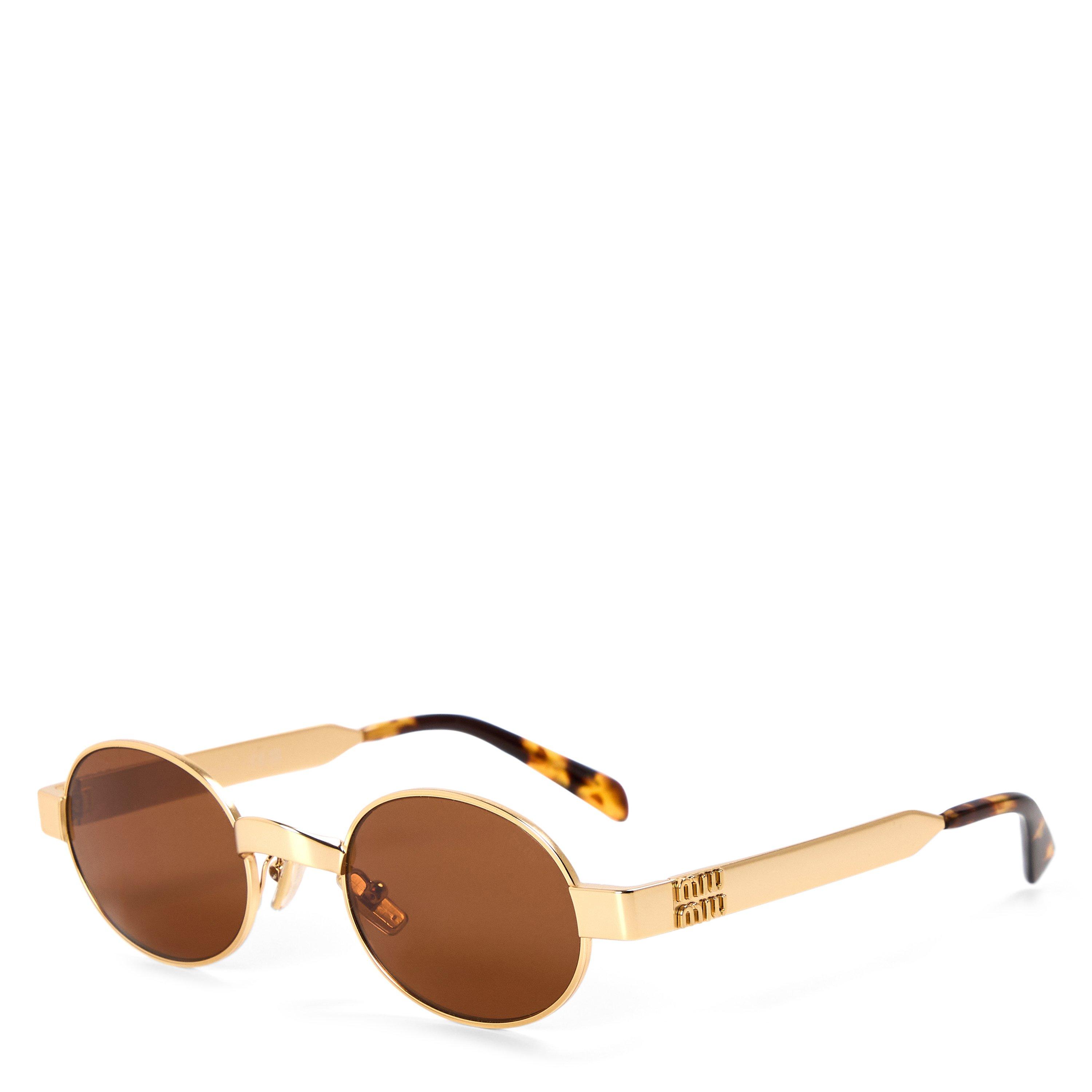 Gold/Bronze - Miu Miu - Women's 0MU B51S Rectangle Sunglasses - 1