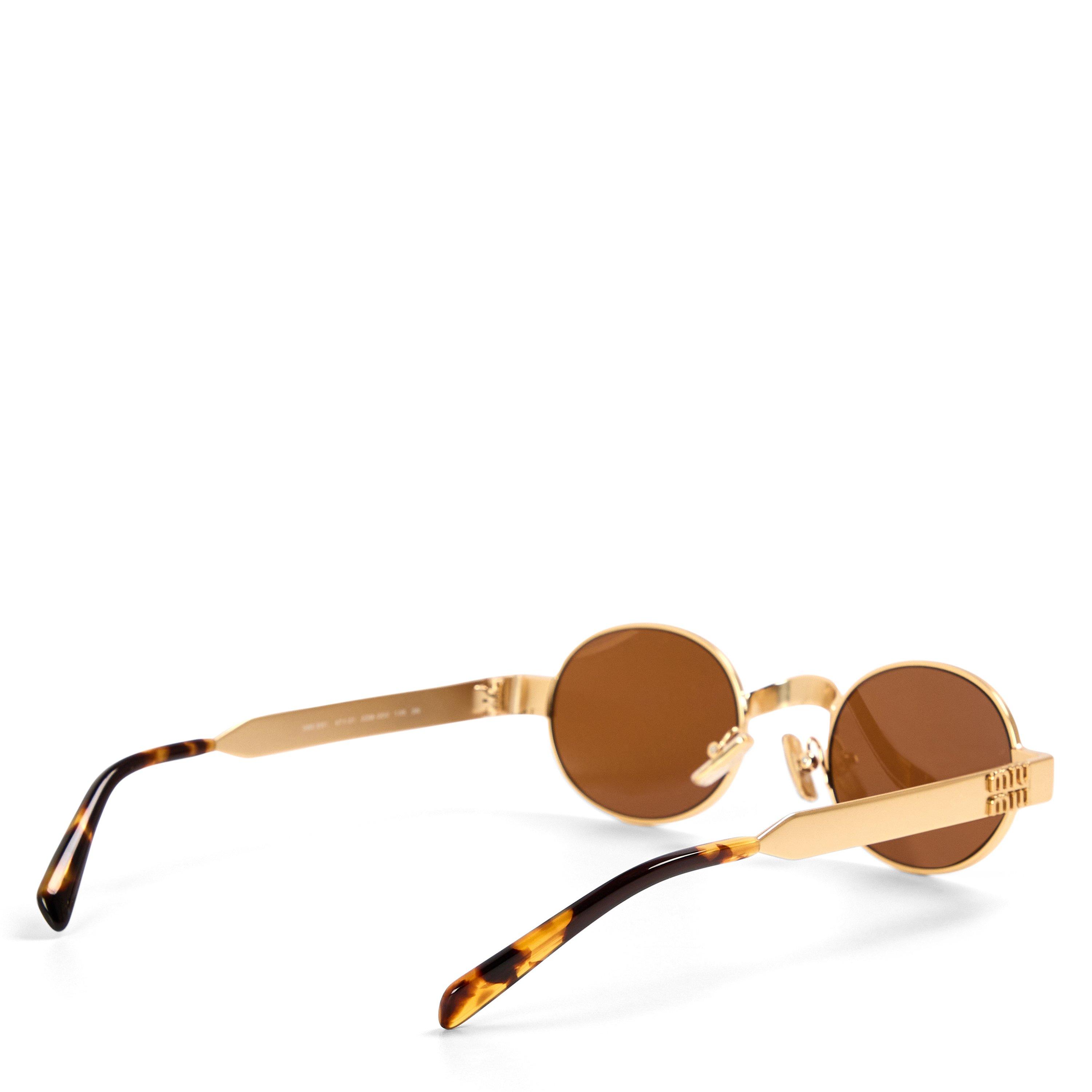 Gold/Bronze - Miu Miu - Women's 0MU B51S Rectangle Sunglasses - 2
