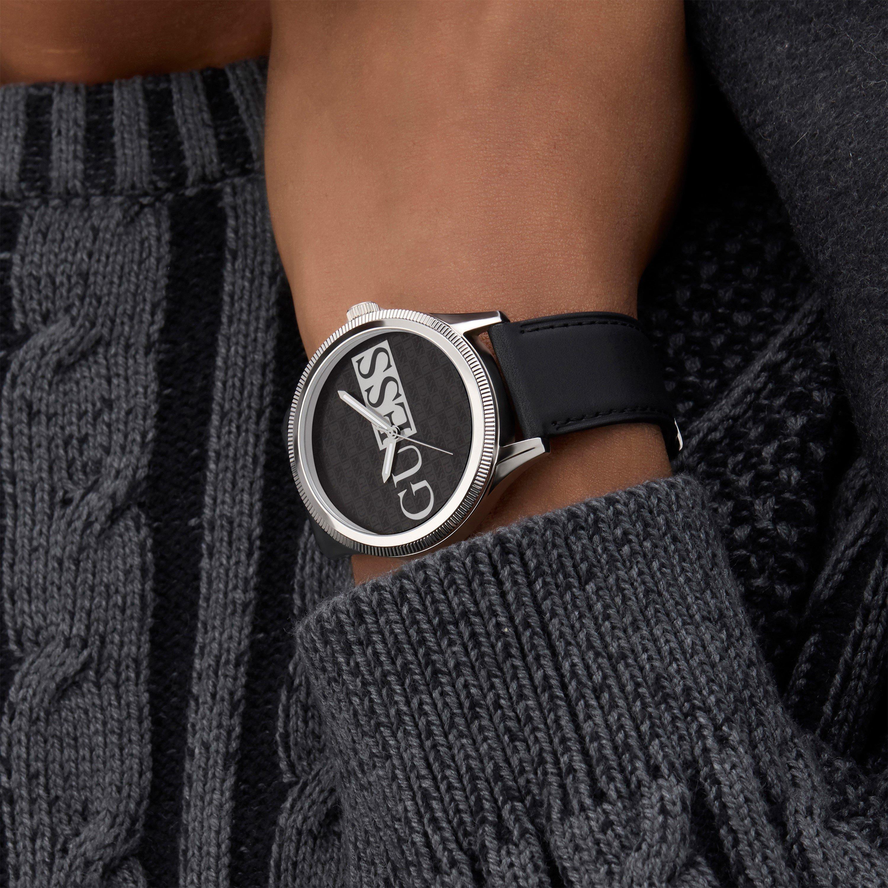 Black/Silver - Guess - Men's Analogue Quartz Watch - 2