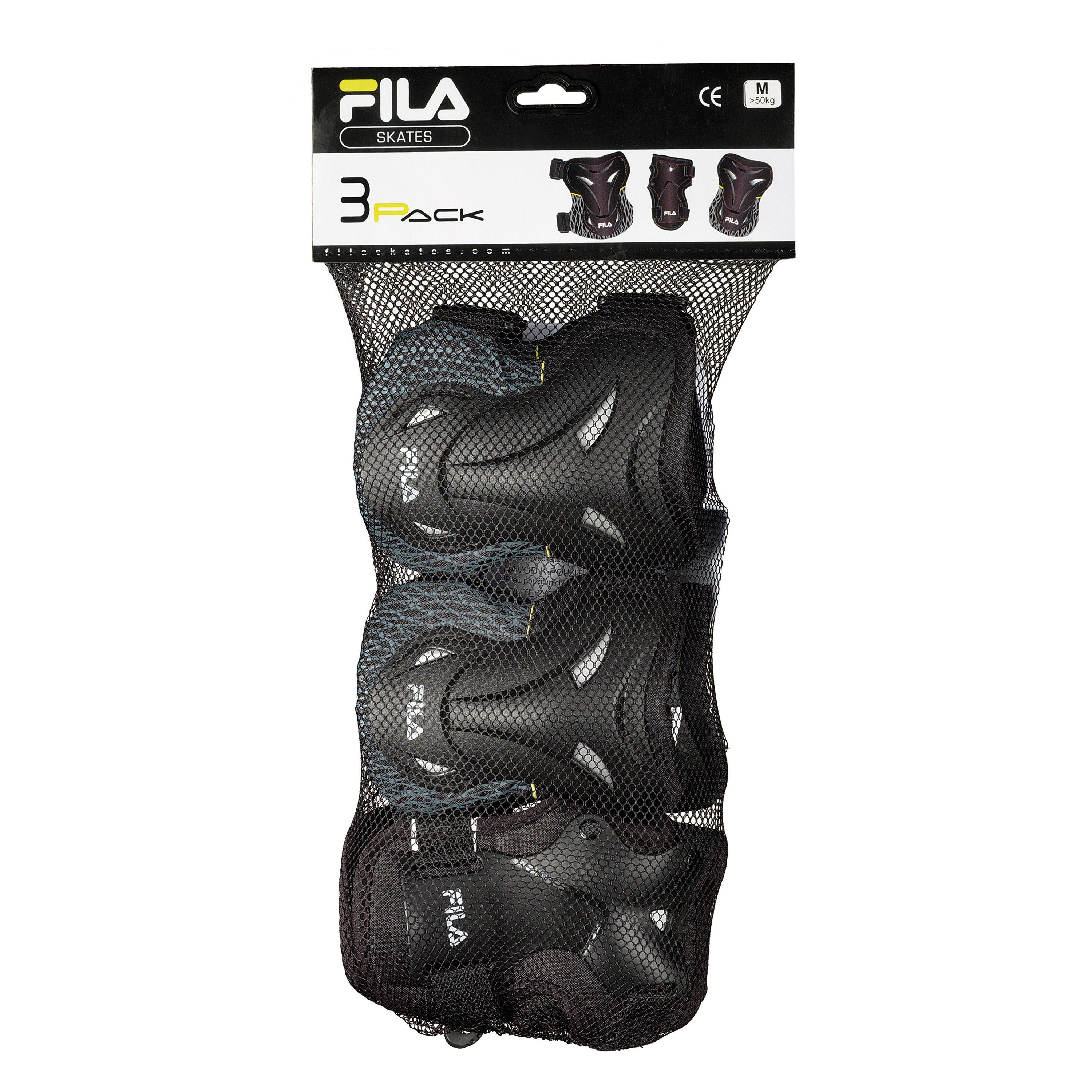 Black - Fila - 3 Pack Skate Pads Mens - 1