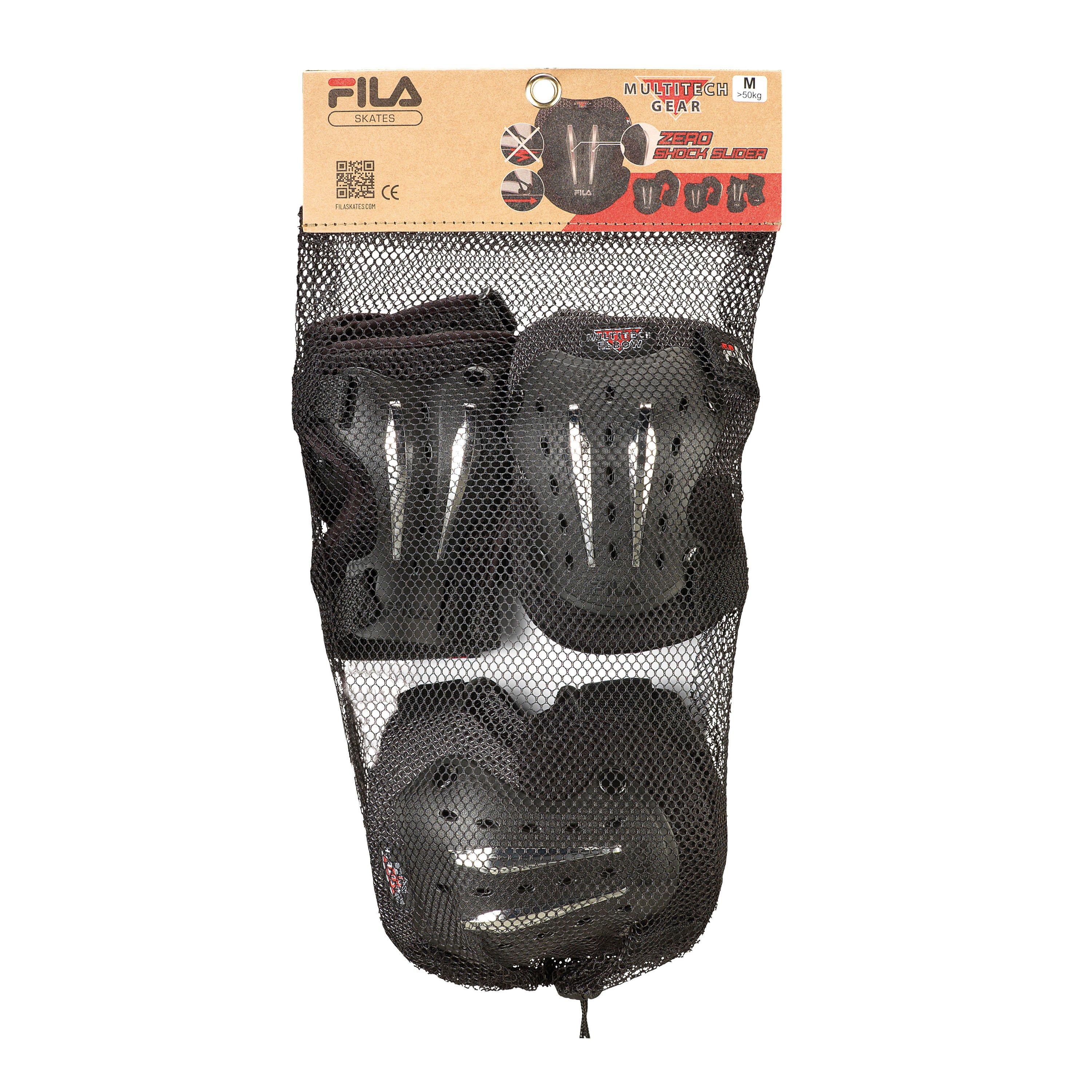 Black - Fila - Multi Tech Gear Skate Protection 3 Pack Mens - 1