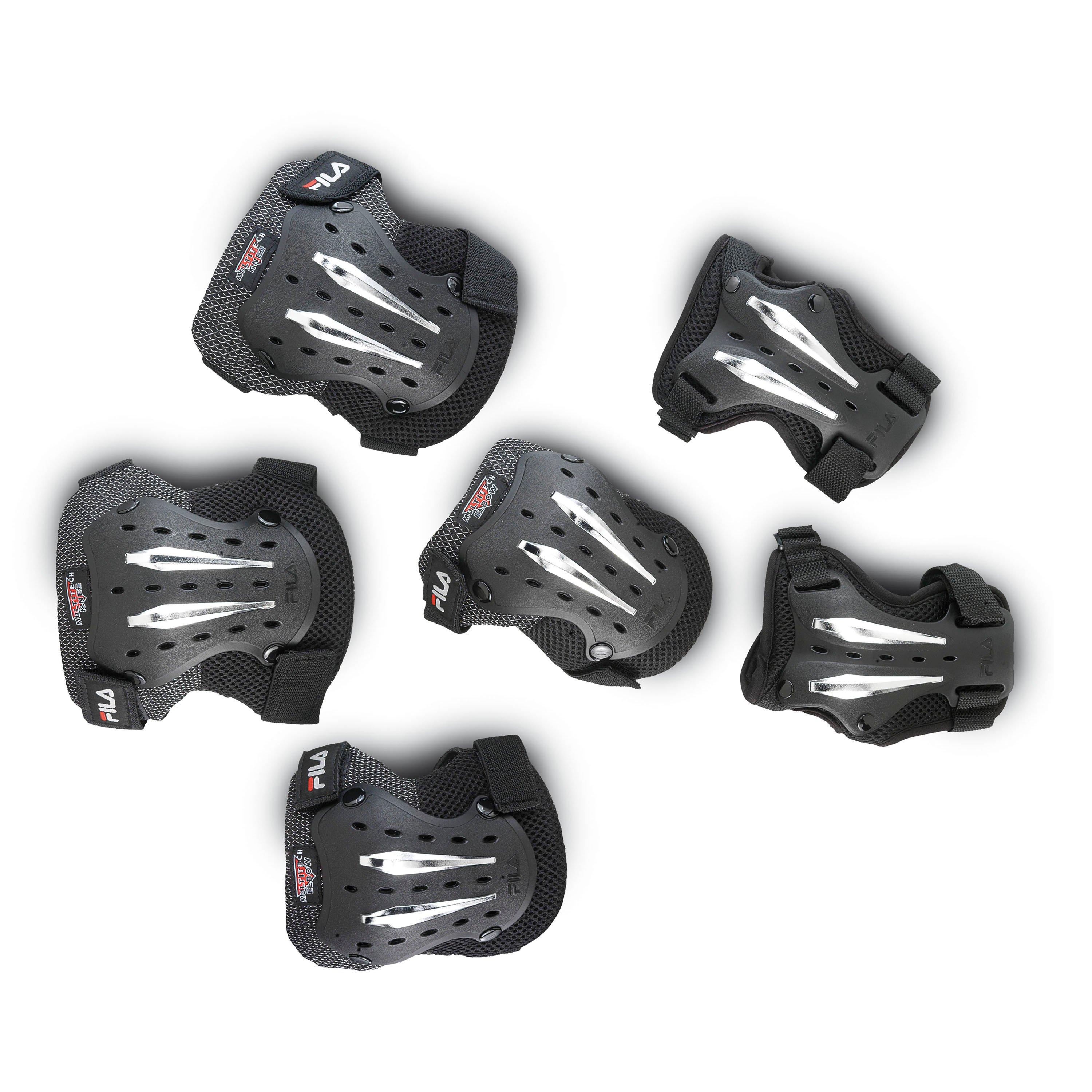 Black - Fila - Multi Tech Gear Skate Protection 3 Pack Mens - 2