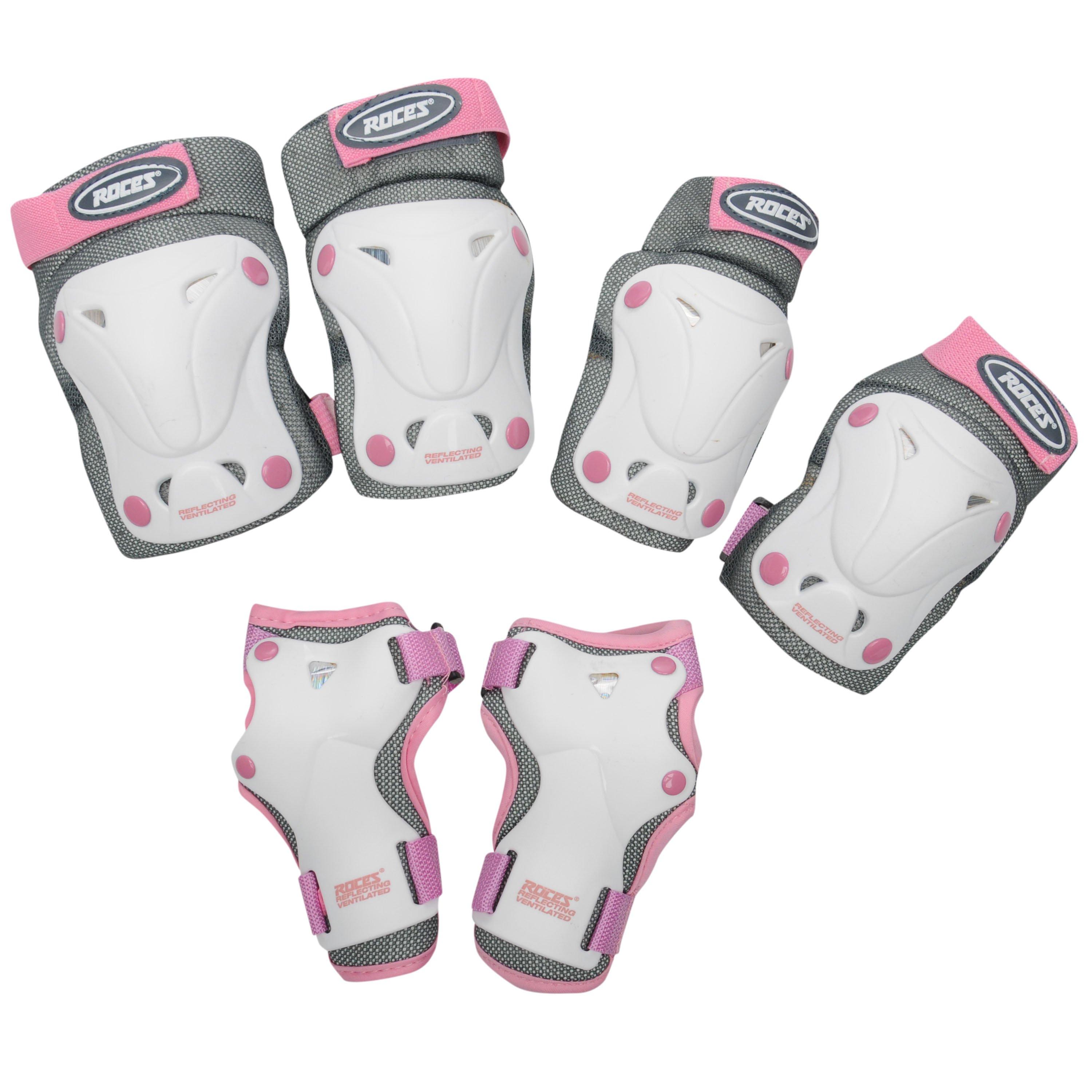 White/Pink - Roces - Protective Skating Pads Junior - 1
