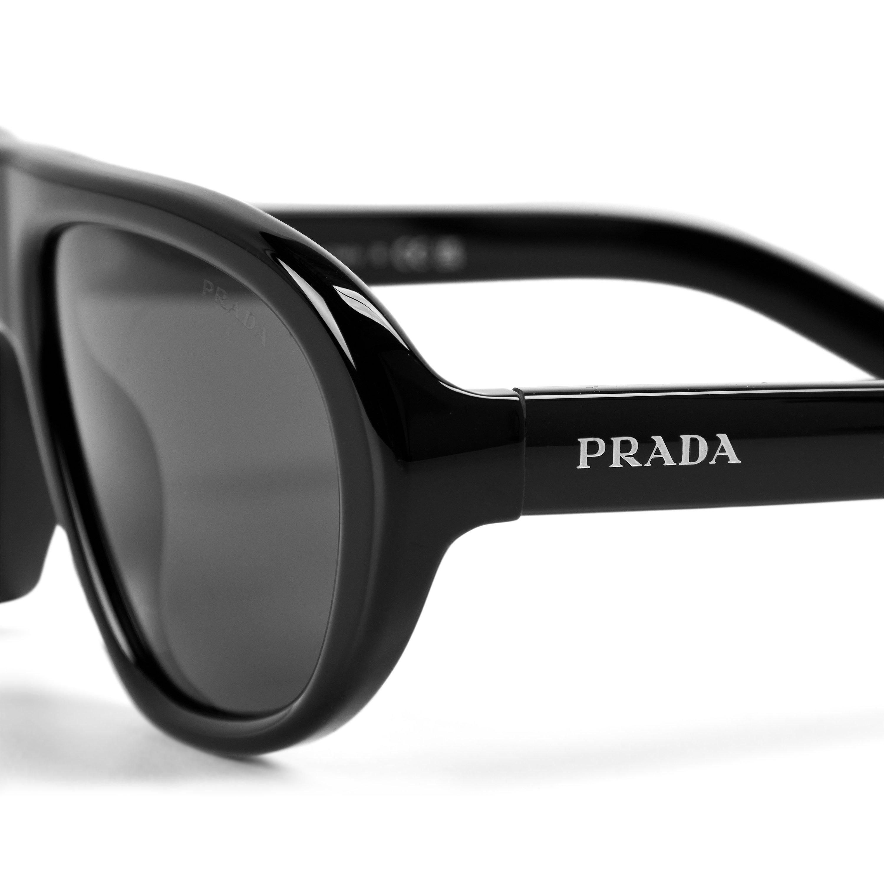 Black/Grey - Prada - Women's 0PR C05S Oversized Sunglasses - 3