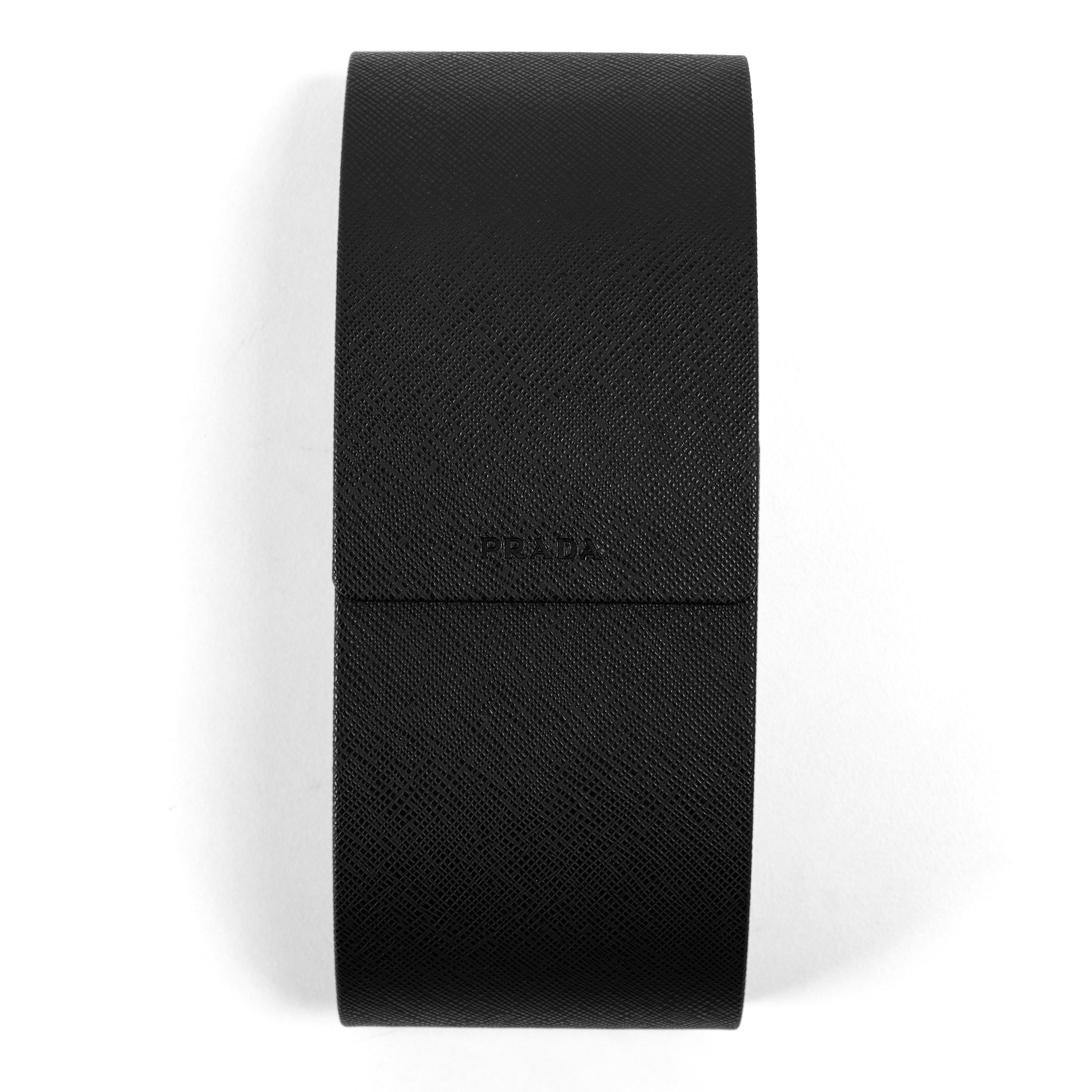 Black/Grey - Prada - Women's 0PR C05S Oversized Sunglasses - 4