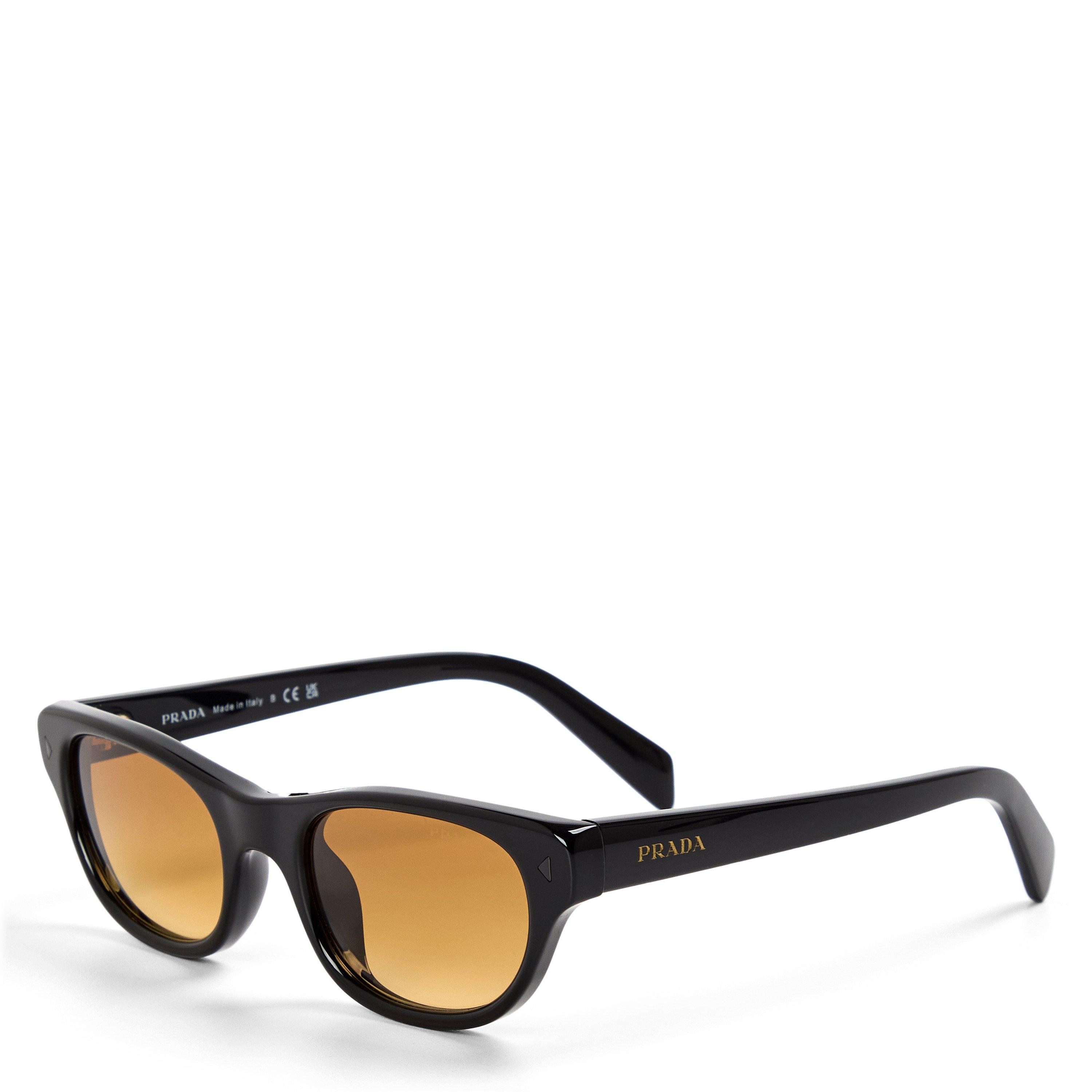 Prada Women's 0PR C08S Wayfarer Sunglasses - Black/Yellow