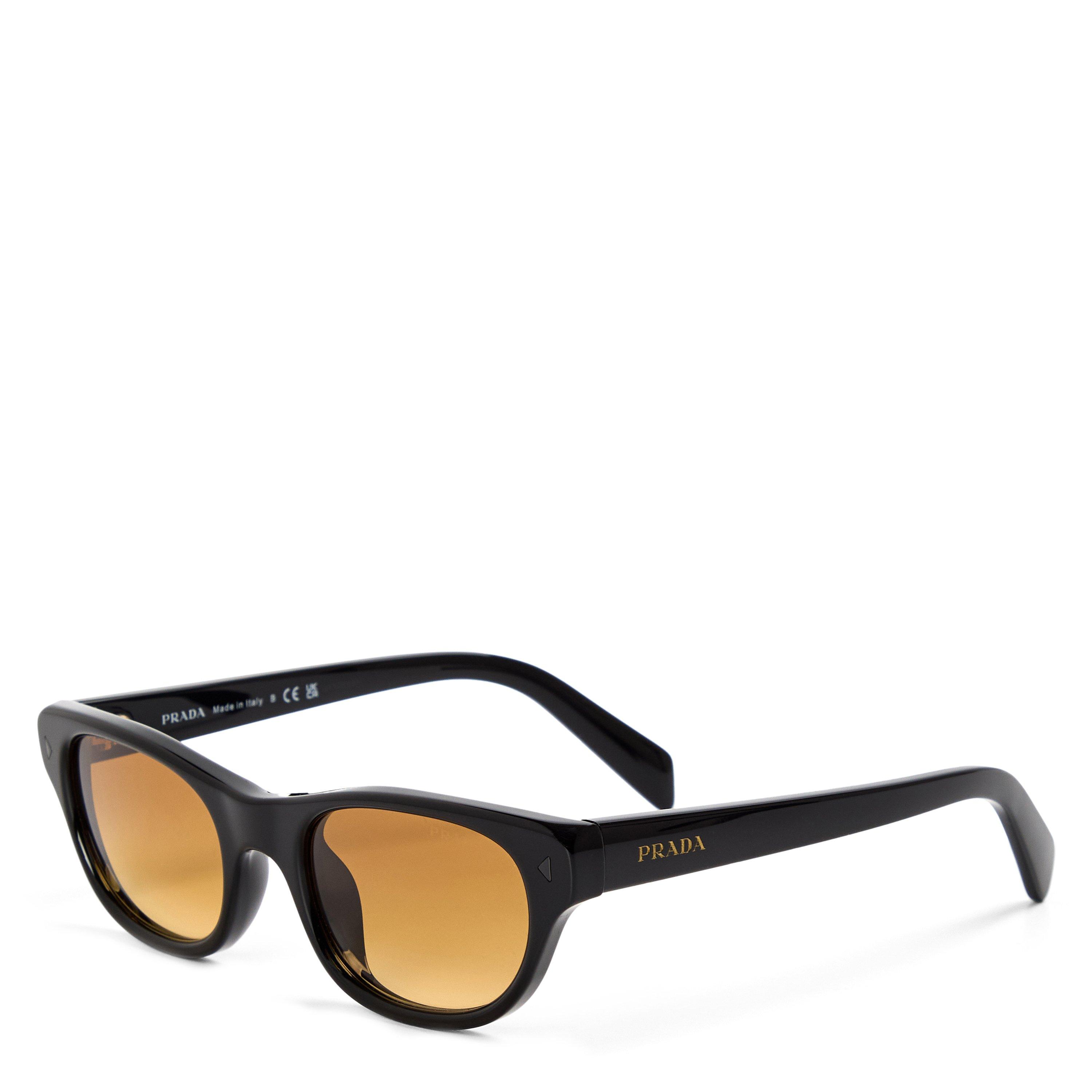 Black/Yellow - Prada - Women's 0PR C08S Wayfarer Sunglasses - 1