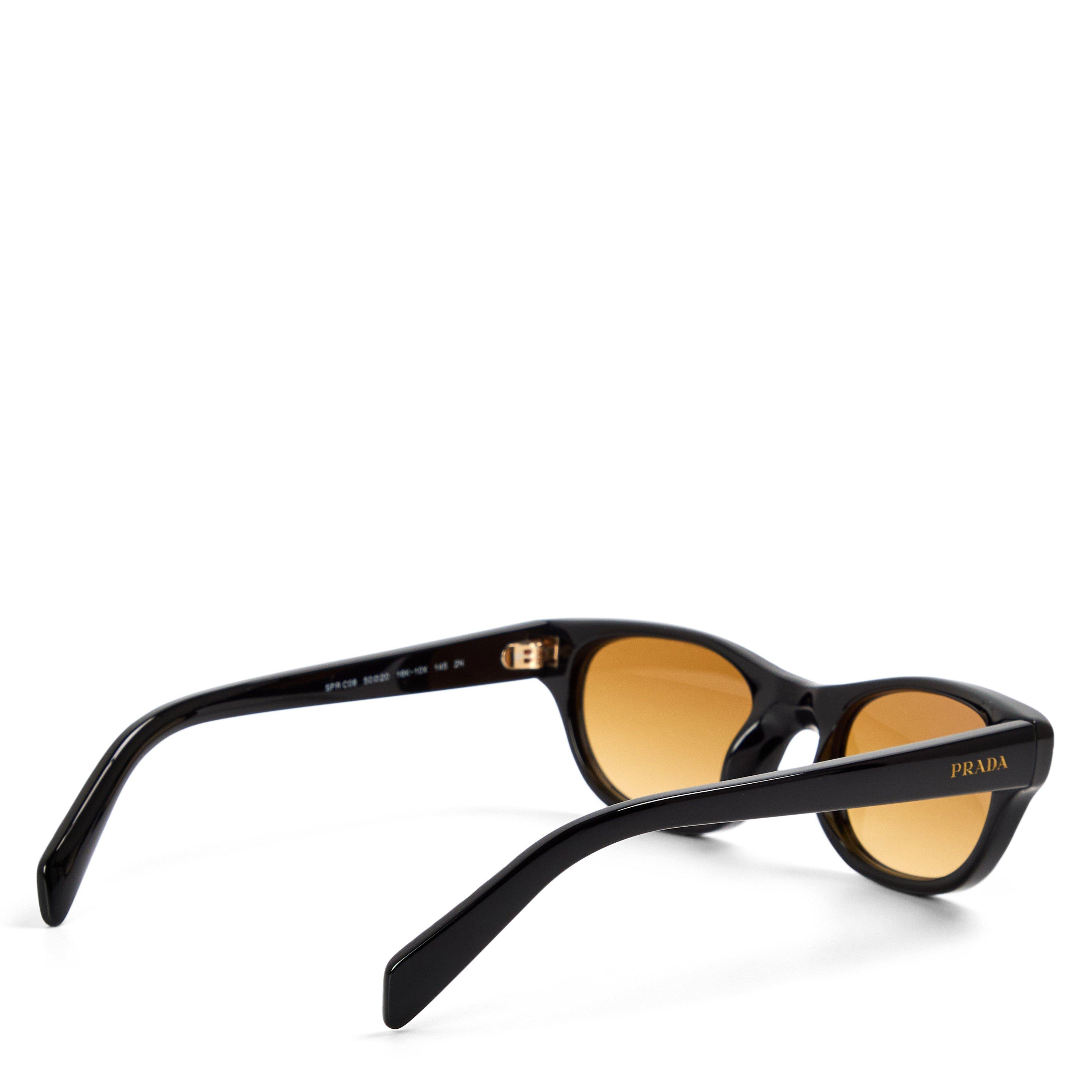 Black/Yellow - Prada - Women's 0PR C08S Wayfarer Sunglasses - 2