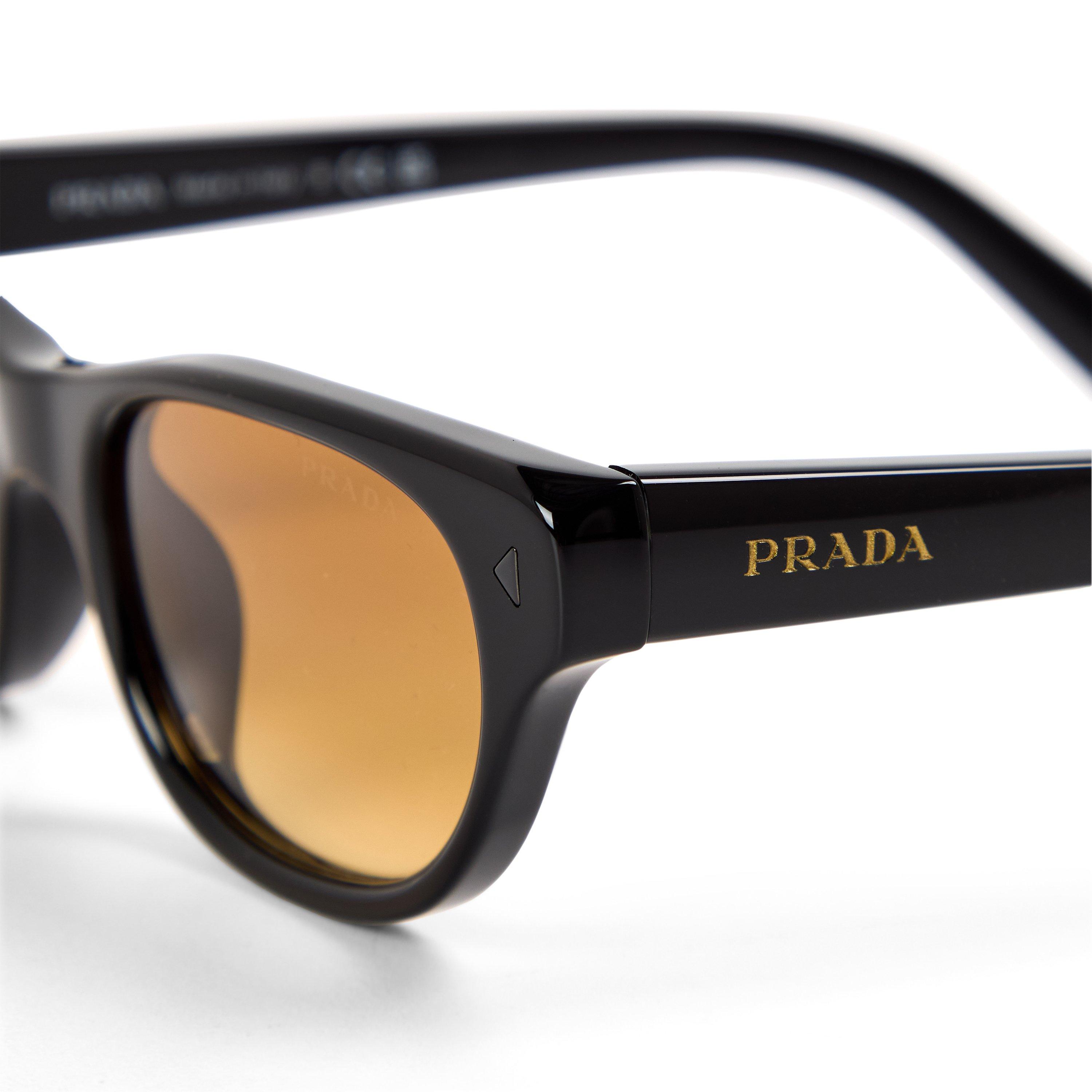 Black/Yellow - Prada - Women's 0PR C08S Wayfarer Sunglasses - 3