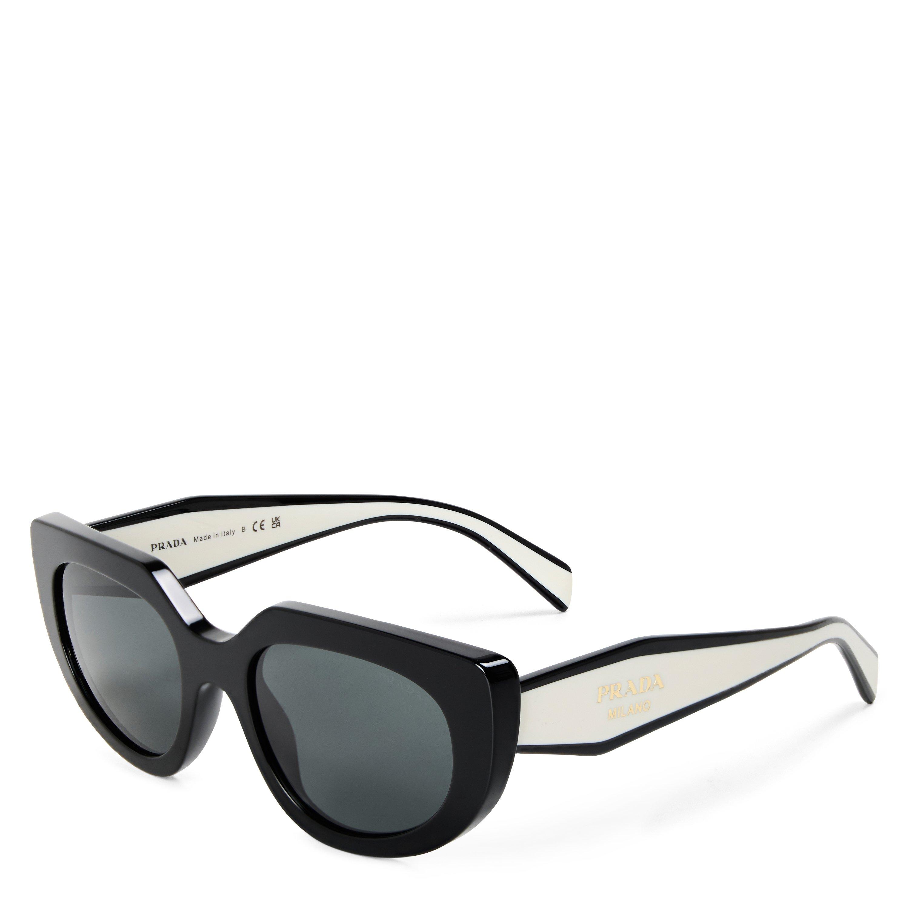 Prada Women's 0Pr D02s Cat Eye Sunglasses - Black/Grey