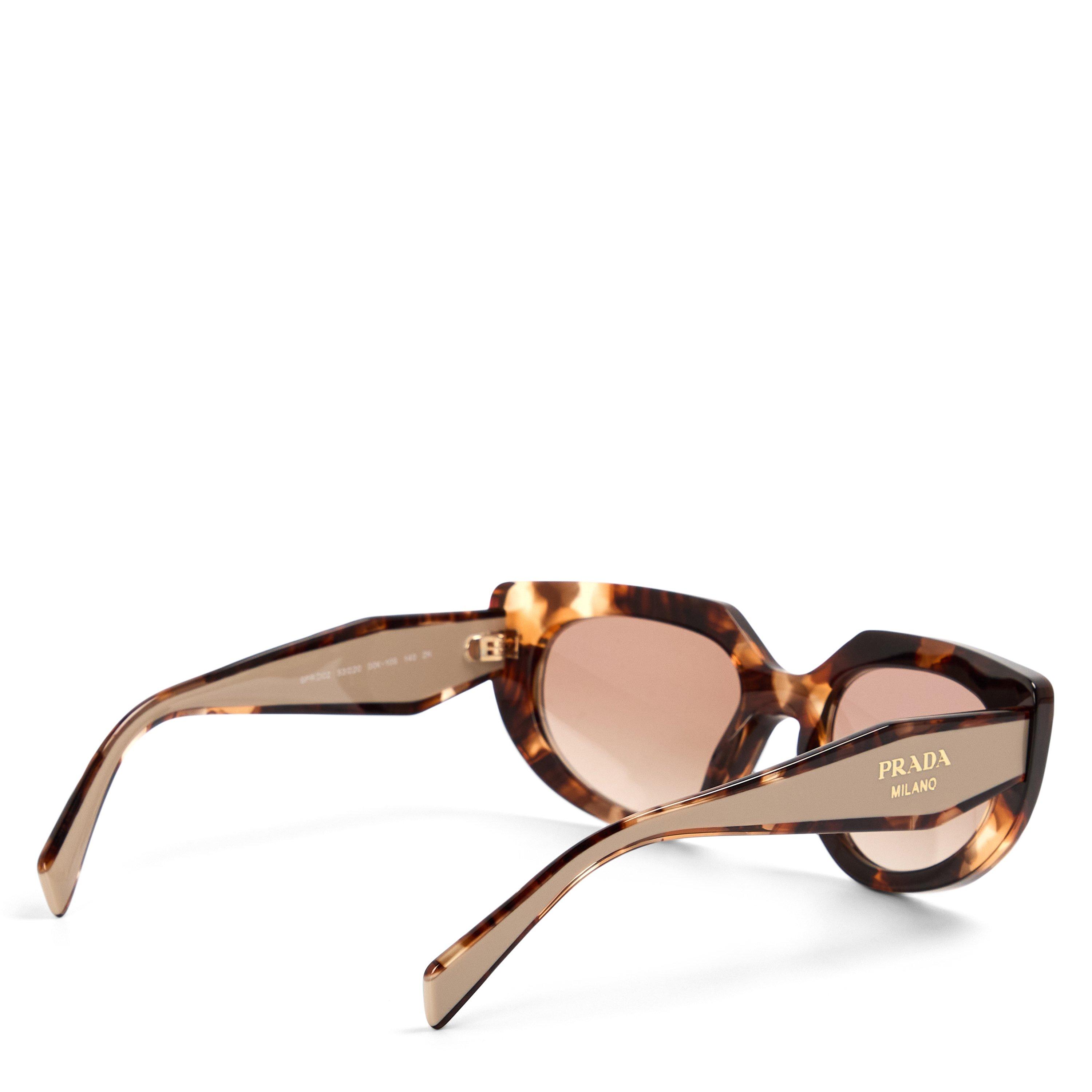 Tortoise/Brown - Prada - Women's 0PR D02S Cat Eye Sunglasses - 2