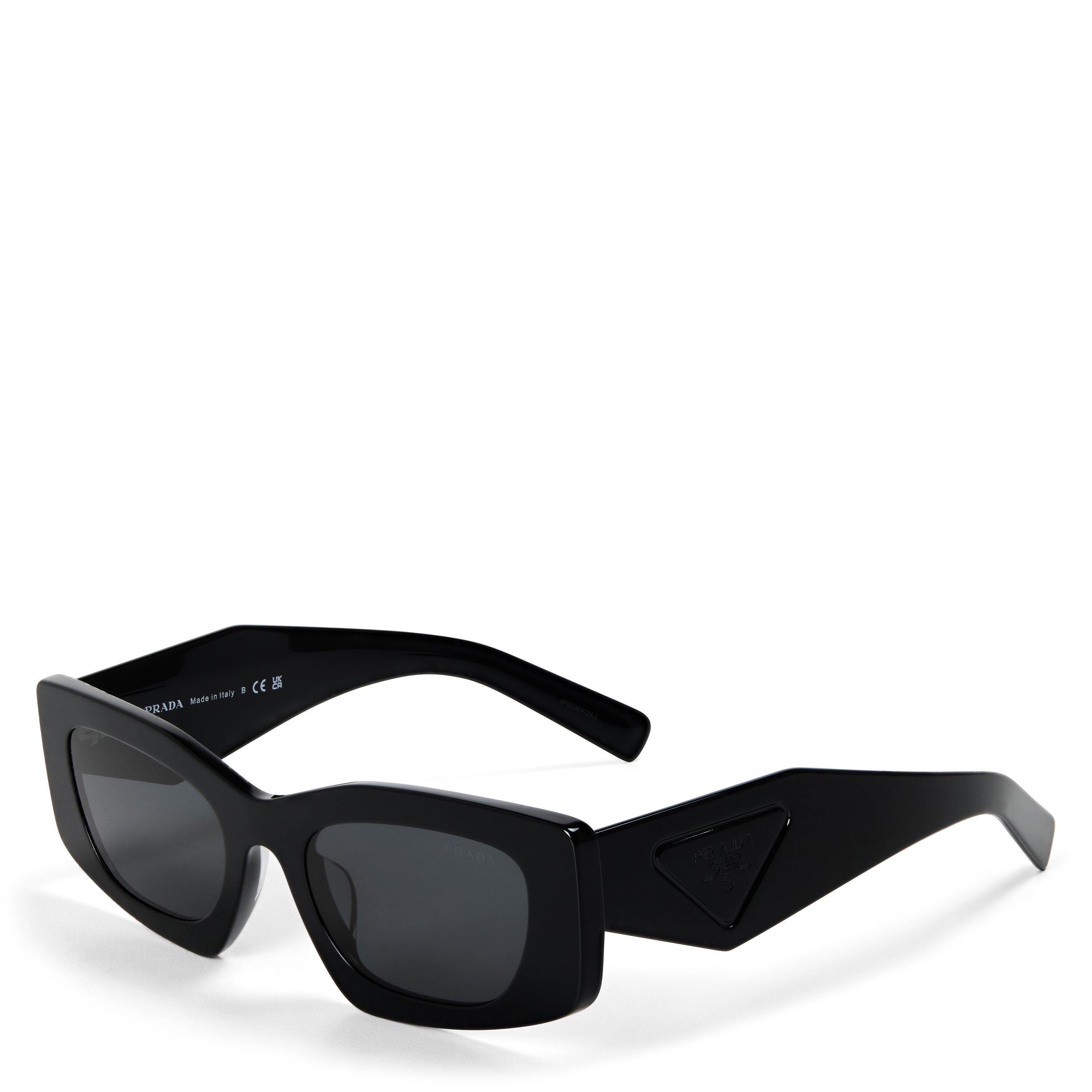 Prada Women's 0Pr D03sd Rectangle Sunglasses - Black/Grey