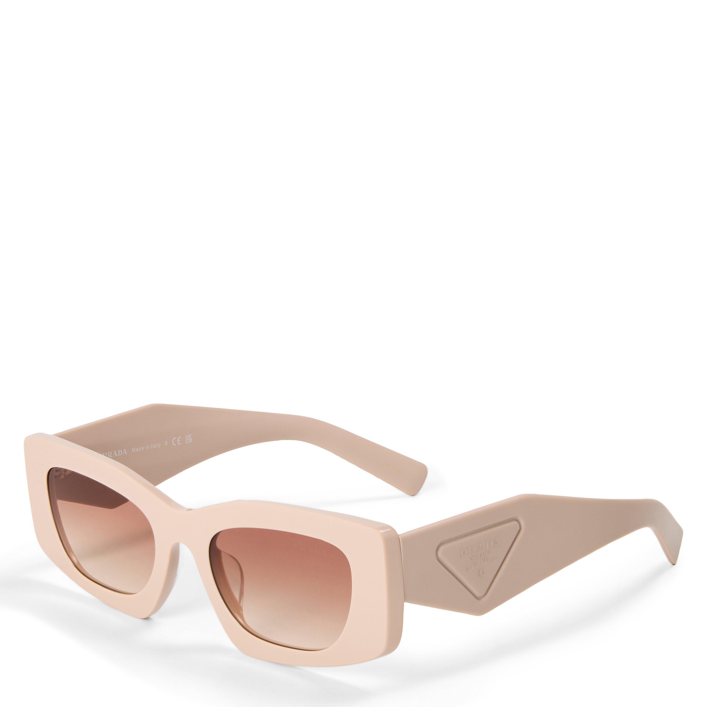 Prada Women's 0PR D03SD Rectangle Sunglasses - Powder/Bordeaux