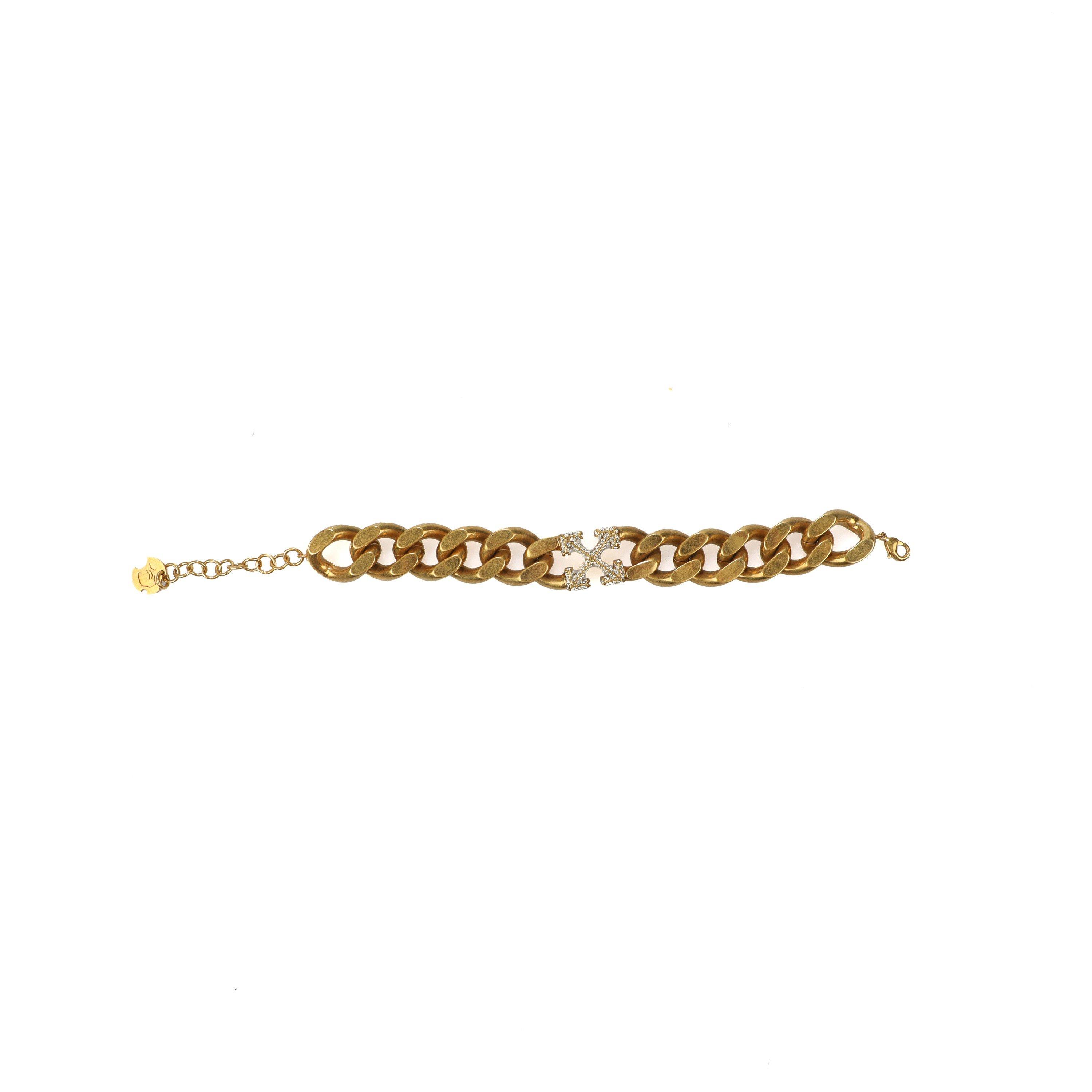Gold - Off White - Unisex  Chain Bracelet - 4