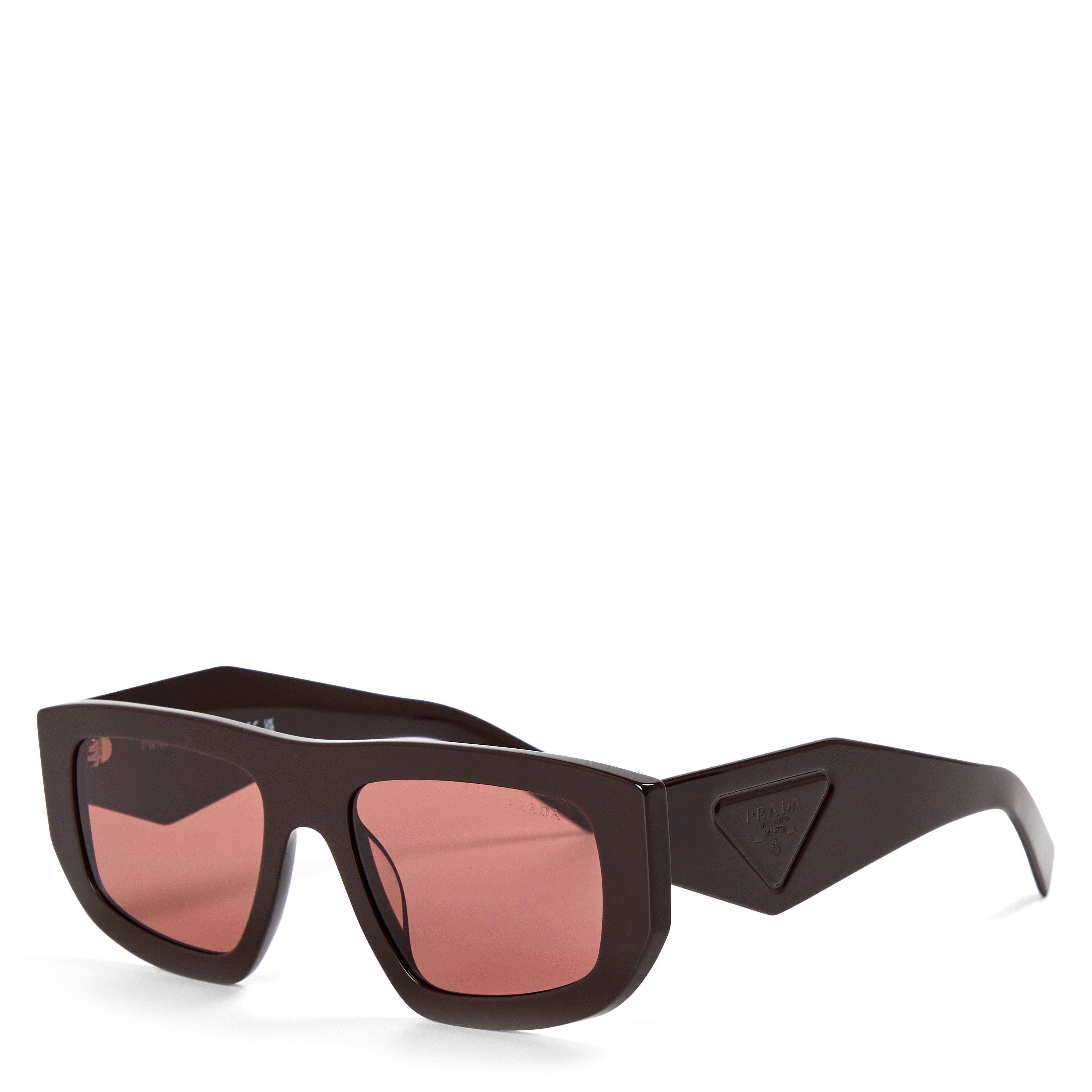 Prada Women's 0PR D04SU Oversized Sunglasses - Cigar/Bordeaux