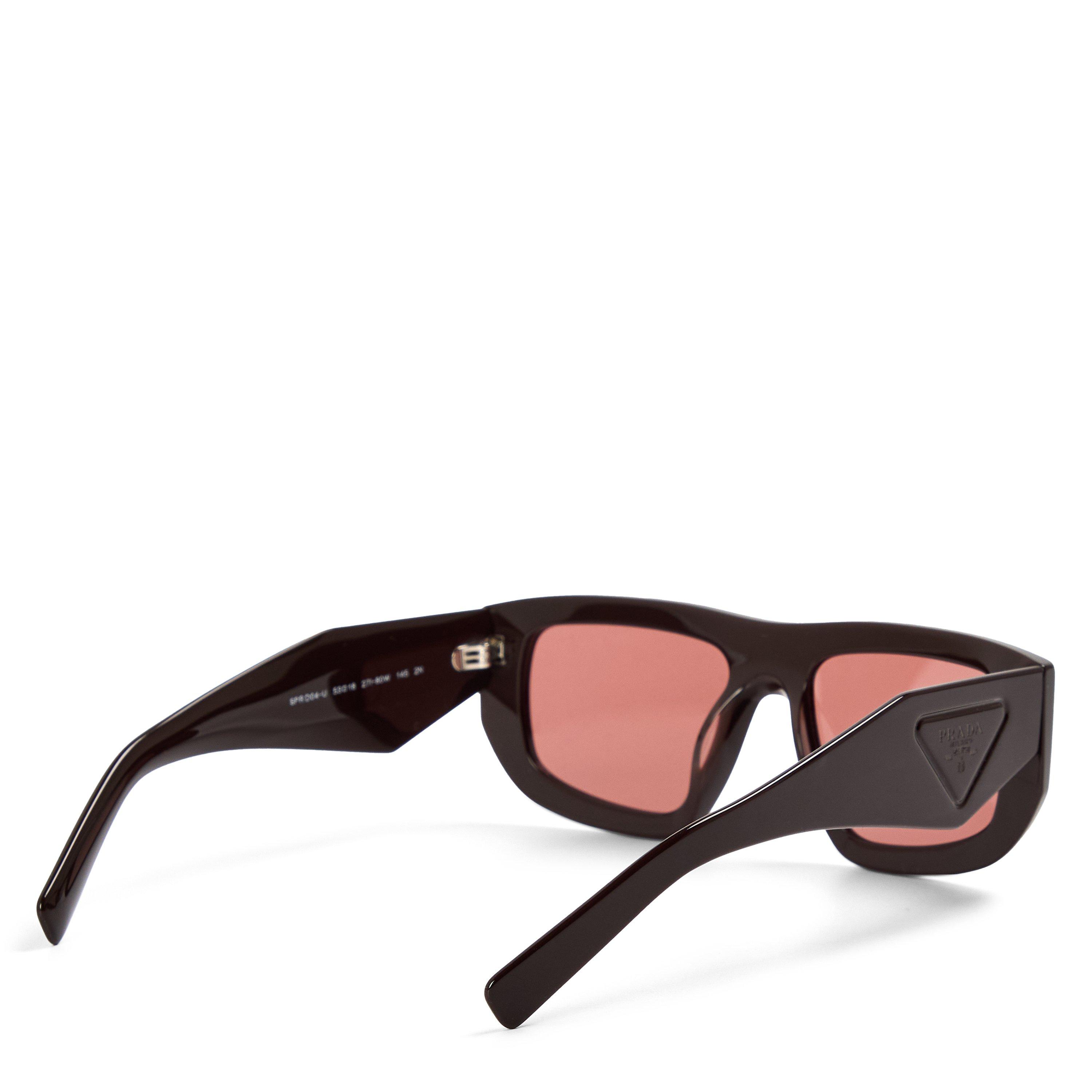 Cigar/Bordeaux - Prada - Women's 0PR D04SU Oversized Sunglasses - 2