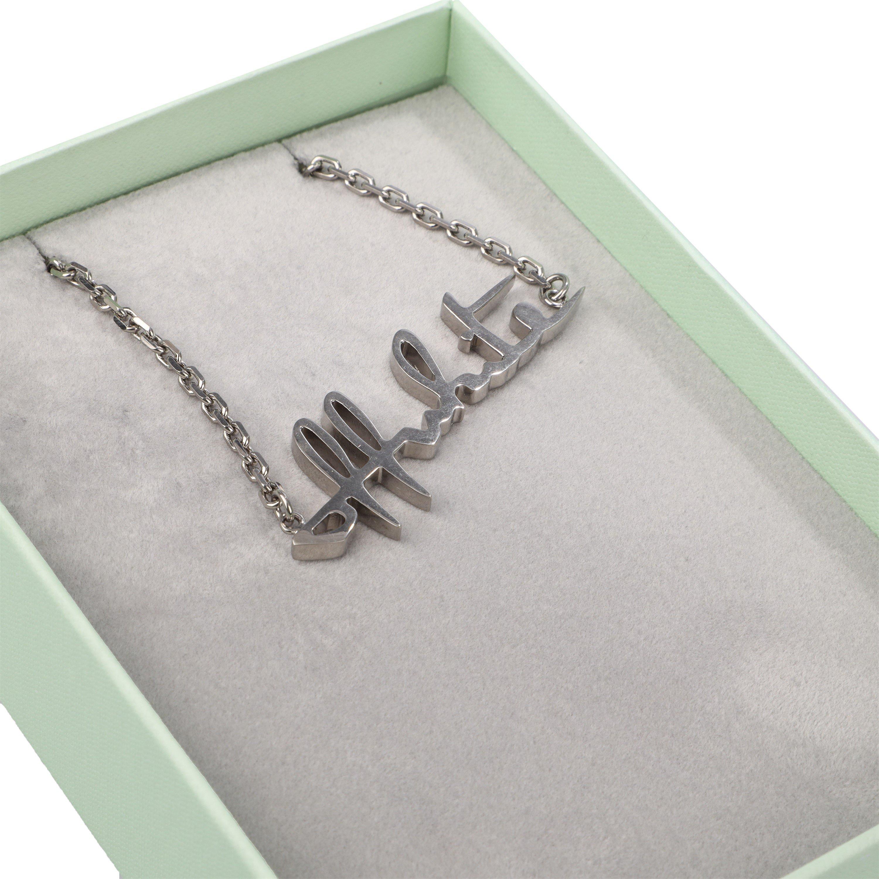 Argent - Off White - Women's  Logo Necklace, Logo Design - 3