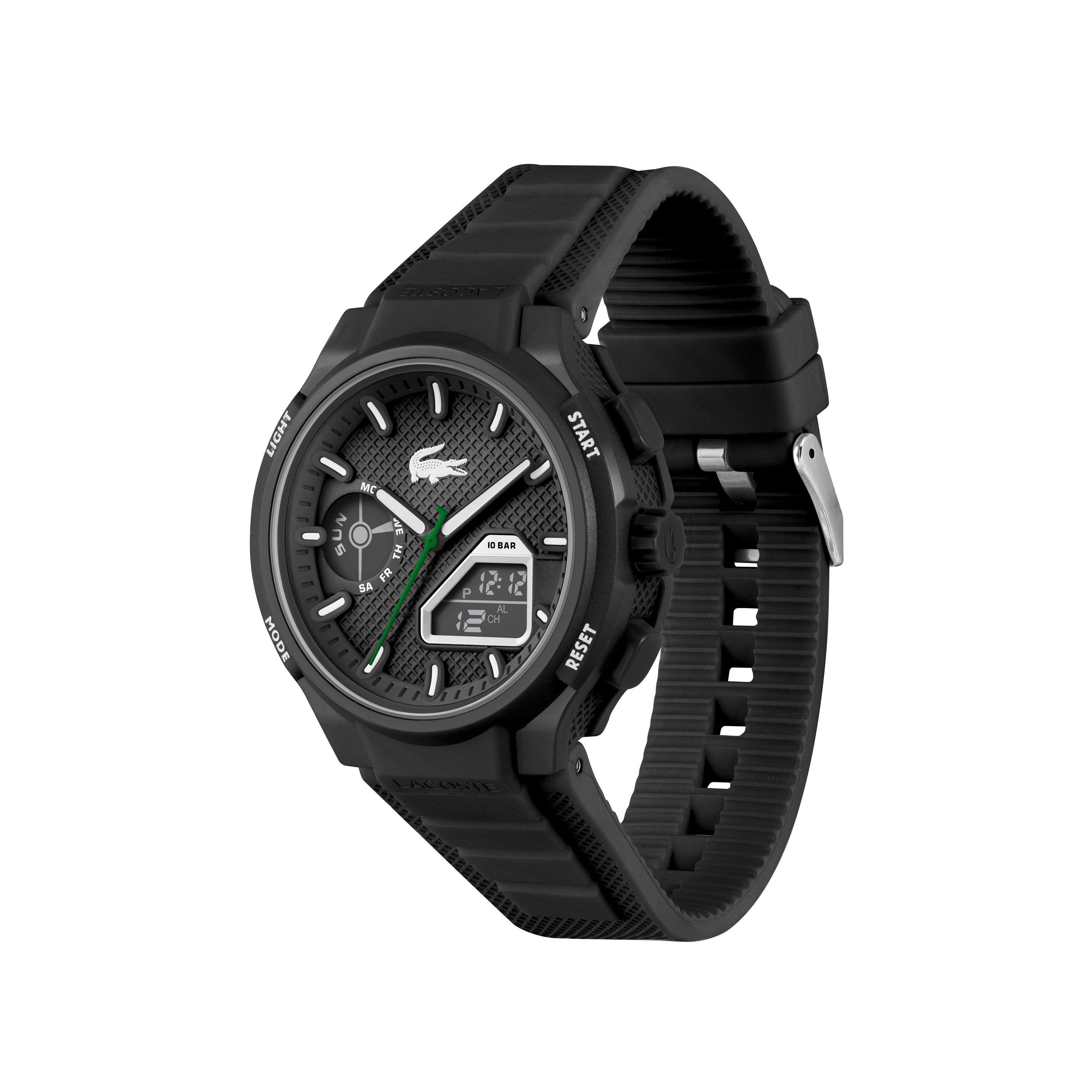 Black - Lacoste - Lacoste Watches Mens LC33 Silicone Strap Watch - 2