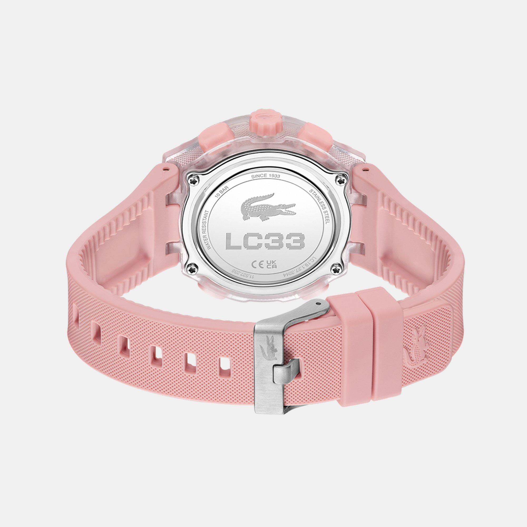 Pink/Gray - Lacoste - Watches Mens LC33 Silicone Strap Watch - 2