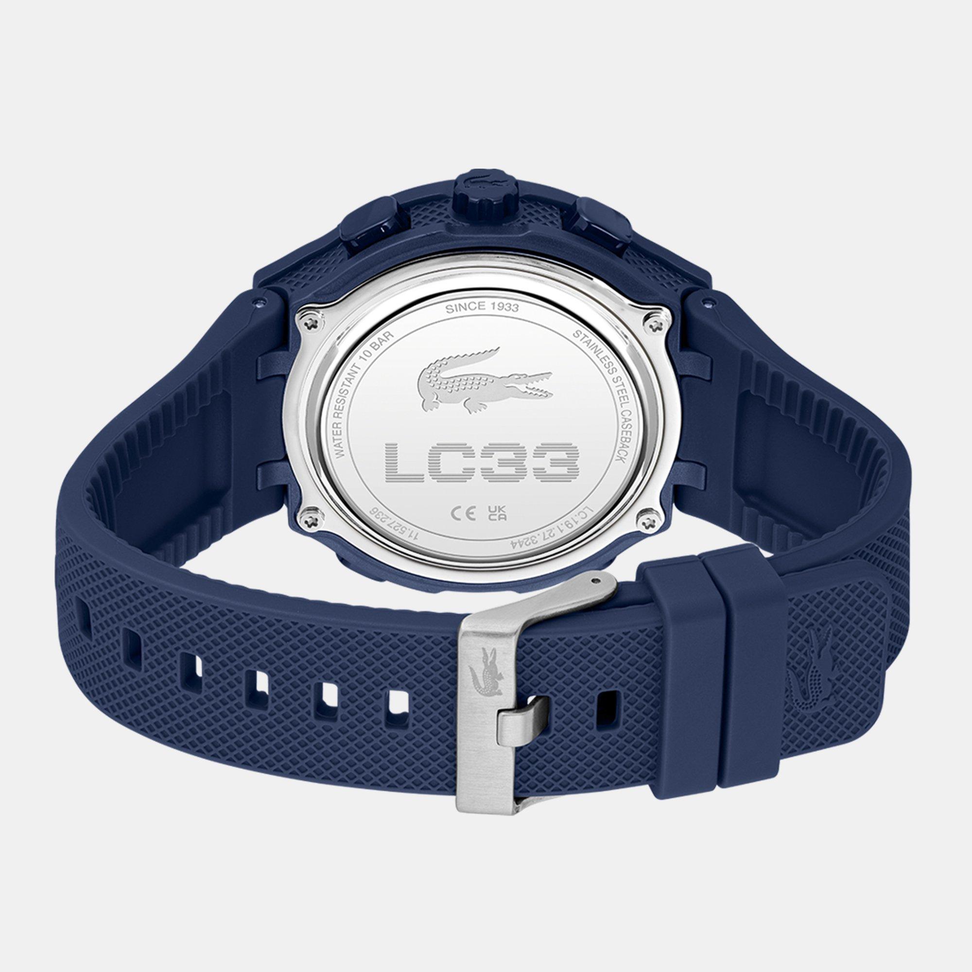Blue - Lacoste - Watches Mens LC33 Silicone Strap Watch - 3