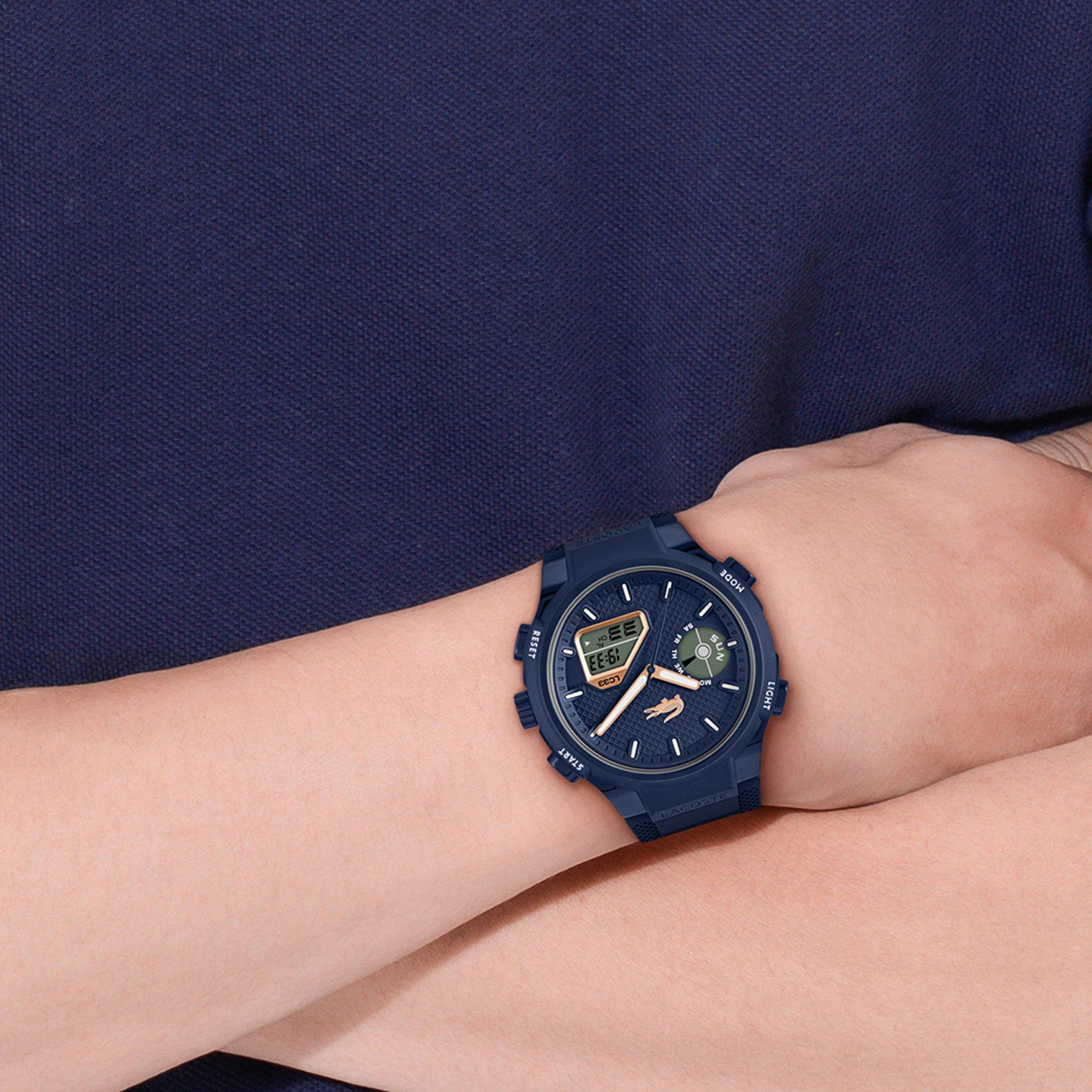 Blue - Lacoste - Watches Mens LC33 Silicone Strap Watch - 6