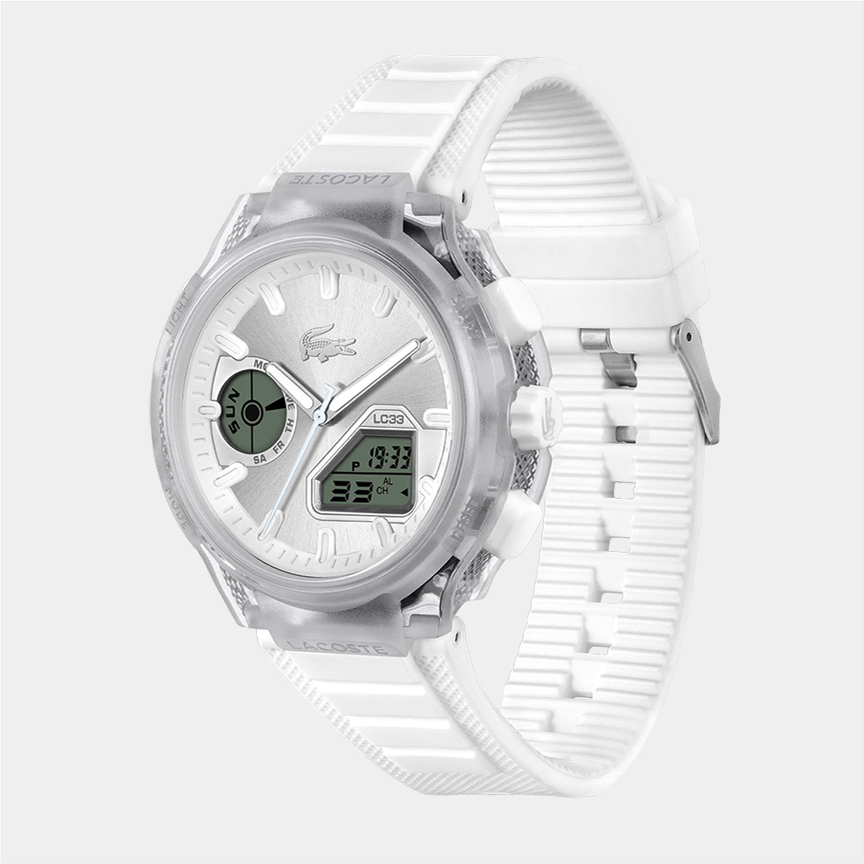 Clear - Lacoste - Watches Mens LC33 Silicone Strap Watch - 3