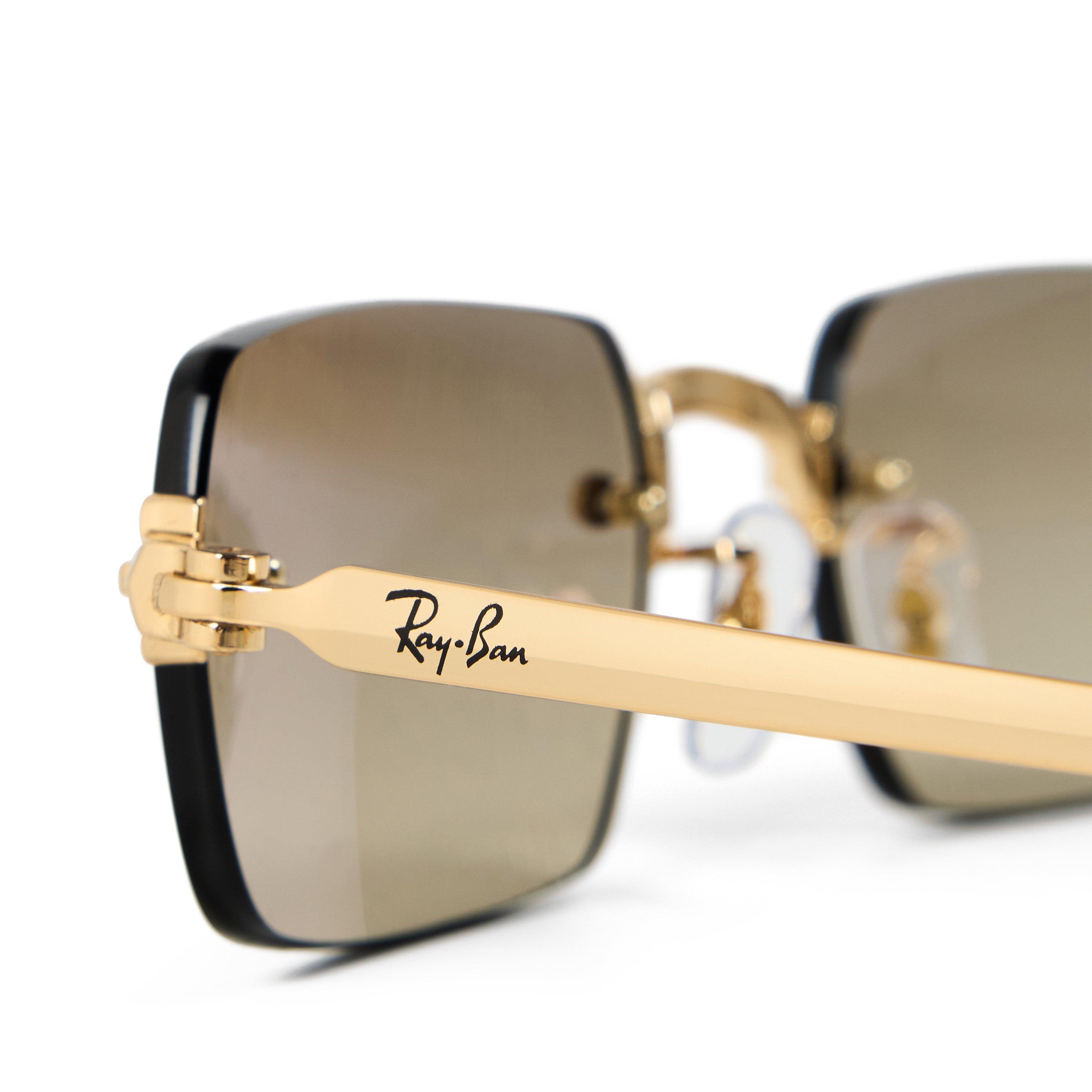 Gold/Brown - Ray-Ban - Women's 0RB3928 Rectangle Sunglasses - 3