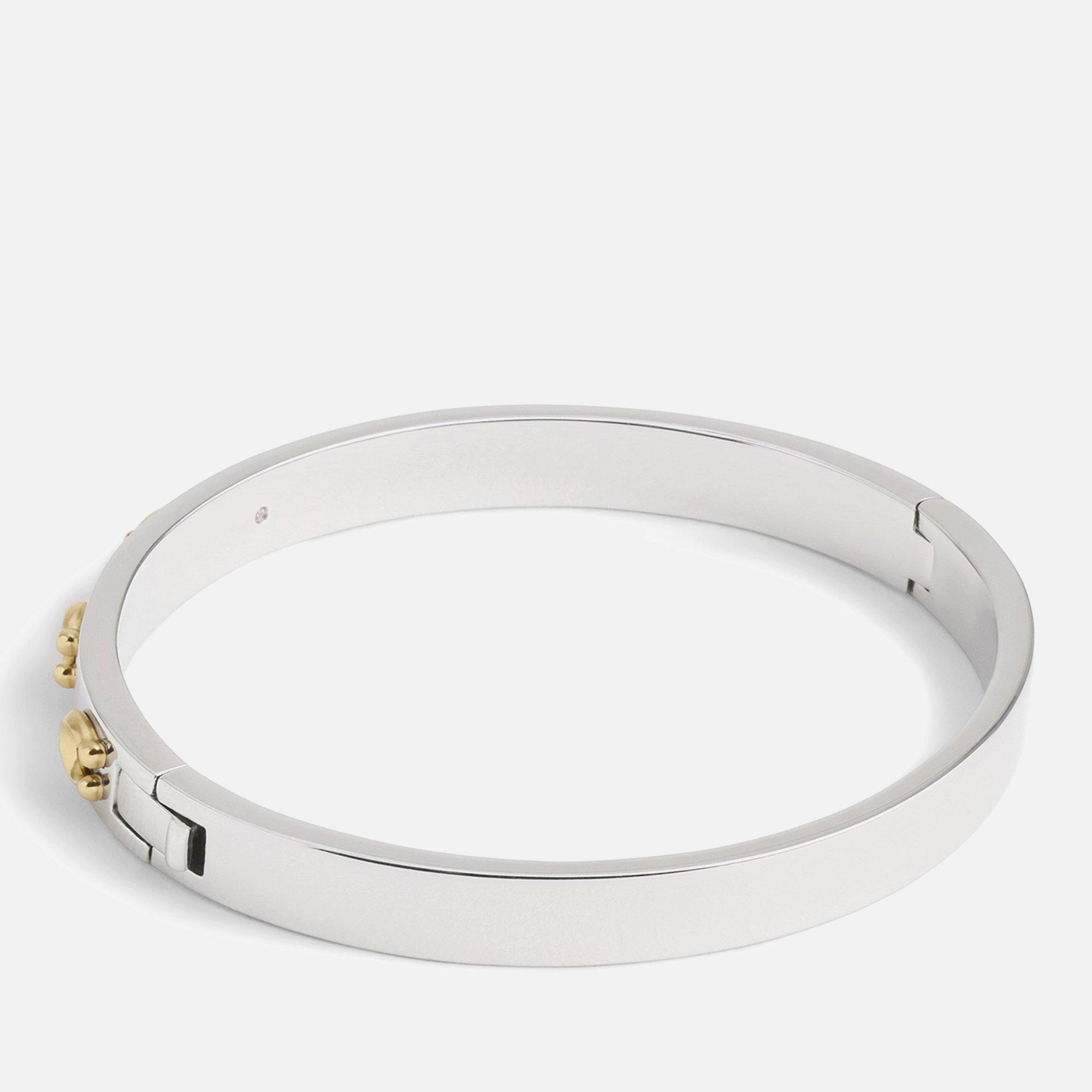 Silver - Coach - Coach J Hinge Bangle Ld99 - 4