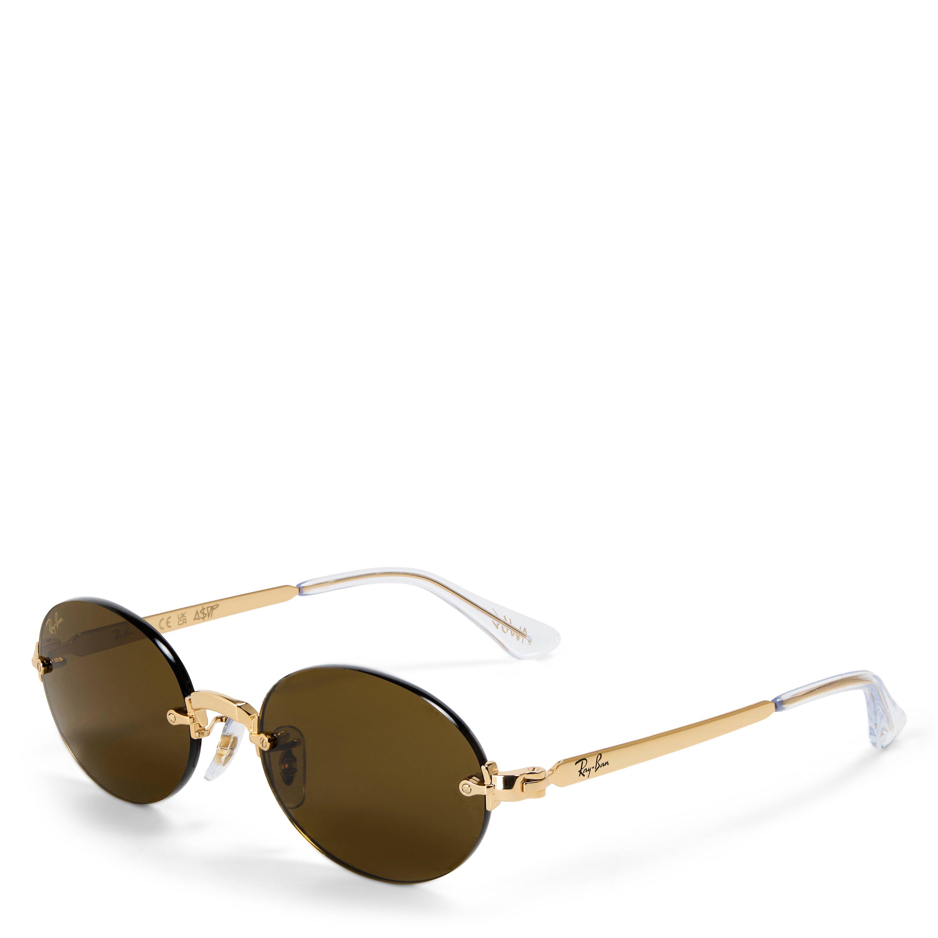 Gold/Brown - Ray-Ban - Women's 0RB3929 Round Sunglasses - 1