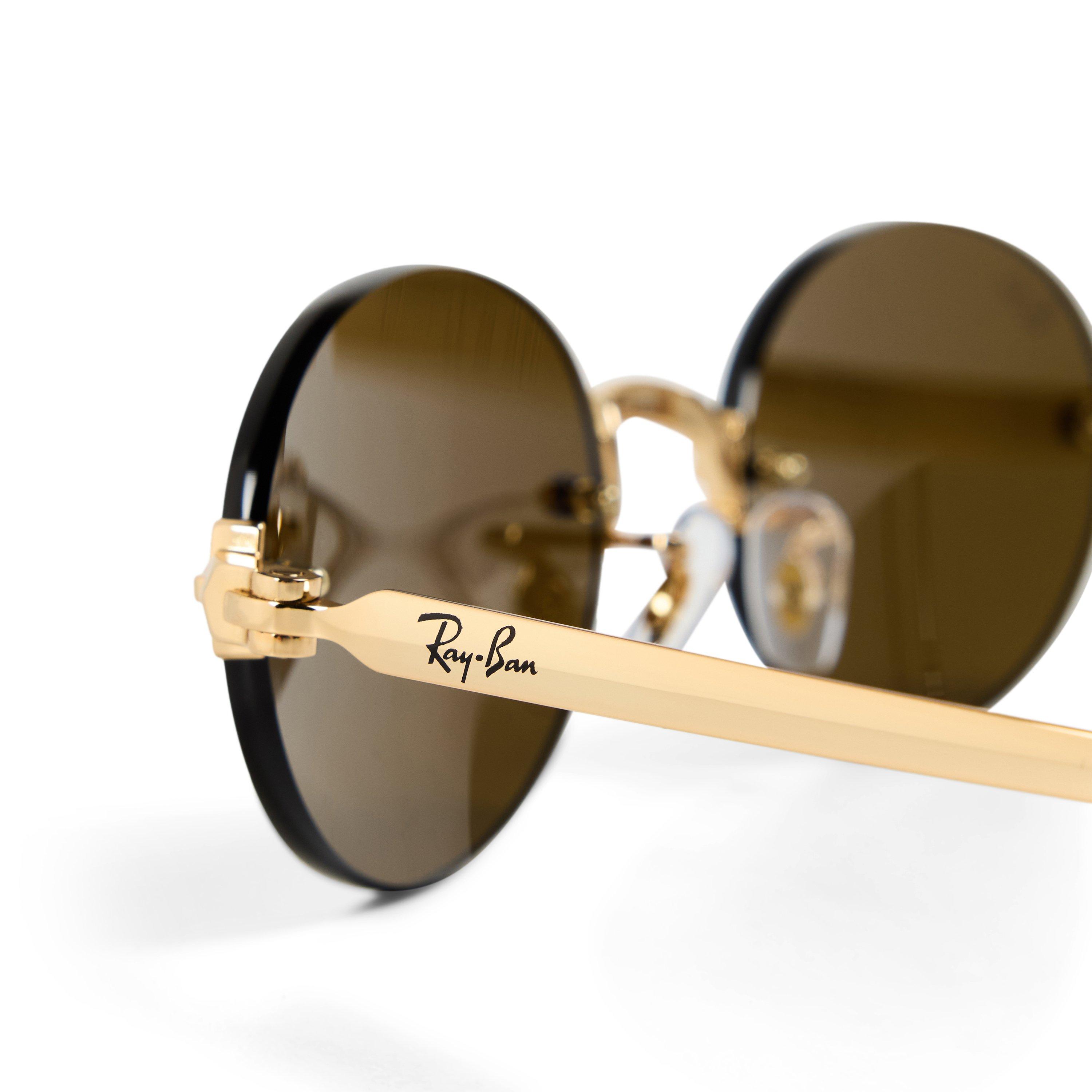 Gold/Brown - Ray-Ban - Women's 0RB3929 Round Sunglasses - 3