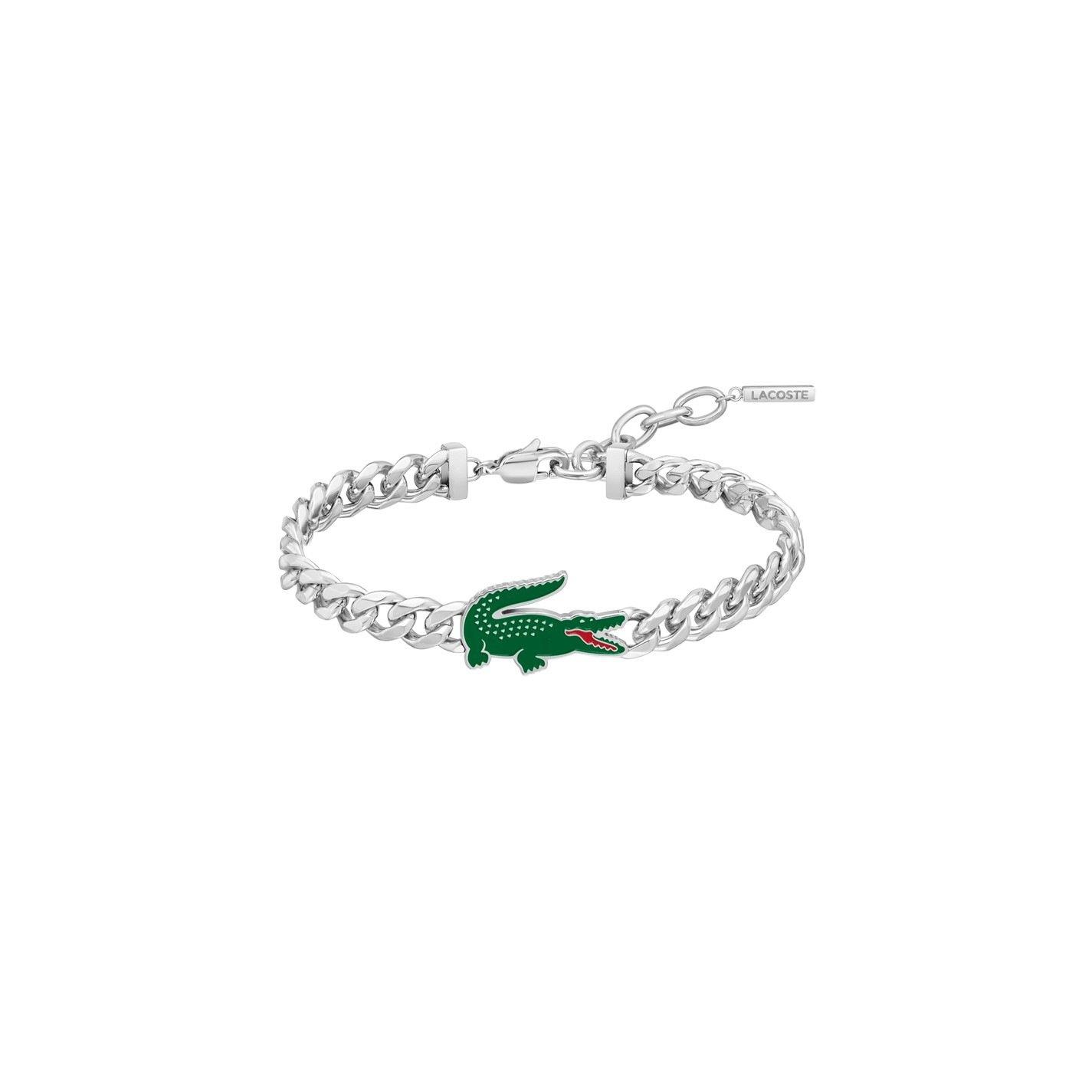 Lacoste Mens Arthor Stainless Steel Bracelet - Silver