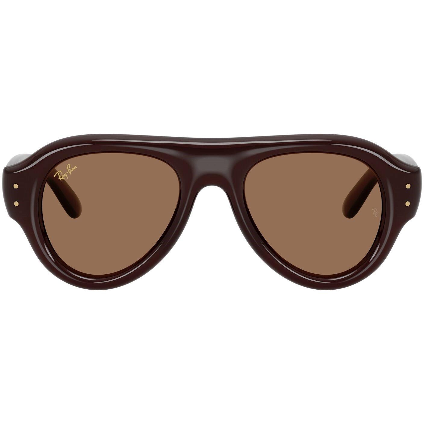 Brown - Ray-Ban - Women's Pilot Puffer Round Sunglasses - 2
