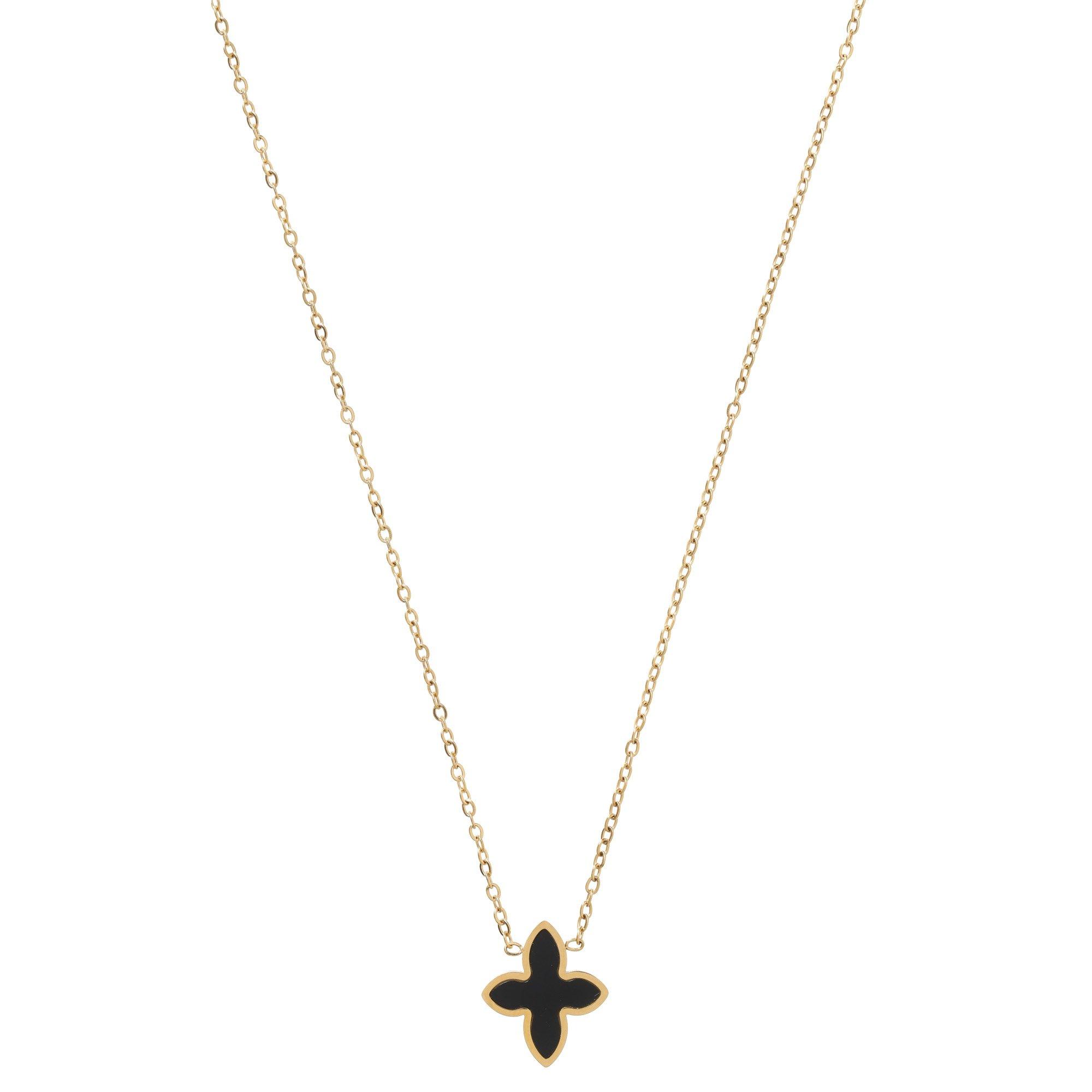 Oro/Nero - Miso - Flower Necklace - 2