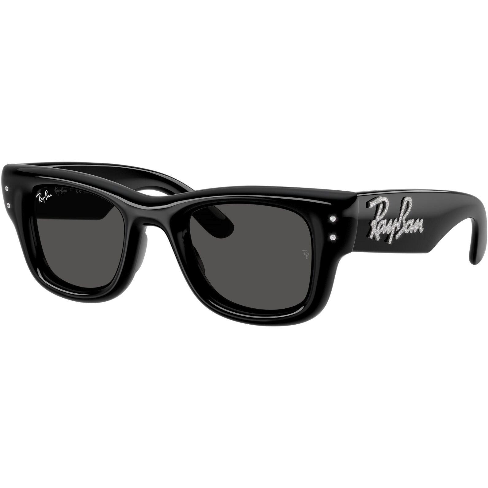 Black/Dark Grey - Ray-Ban - Women's Puffer Wayfarer Sunglasses - 3