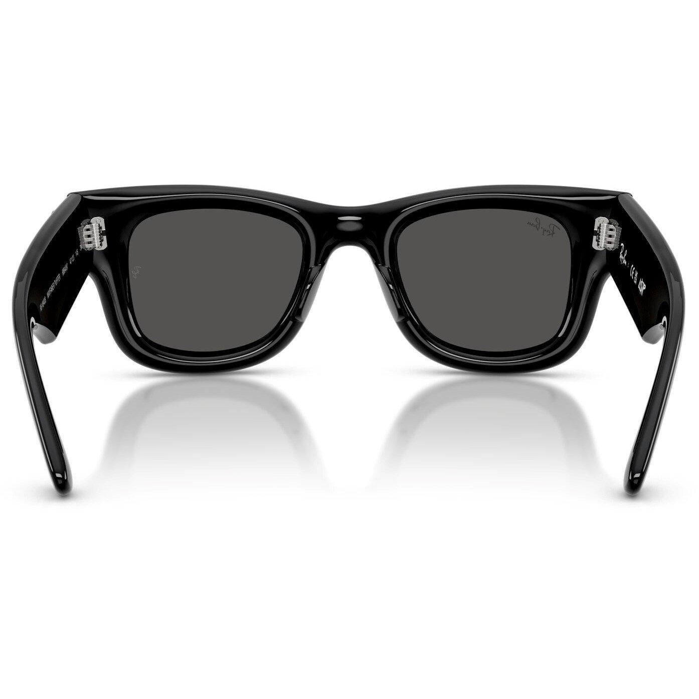 Black/Dark Grey - Ray-Ban - Women's Puffer Wayfarer Sunglasses - 5