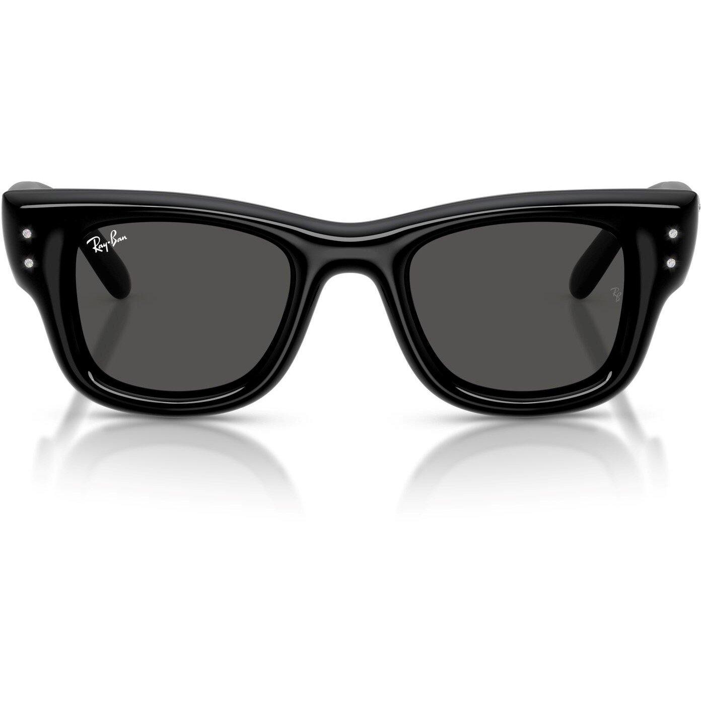 Black/Dark Grey - Ray-Ban - Women's Puffer Wayfarer Sunglasses - 7