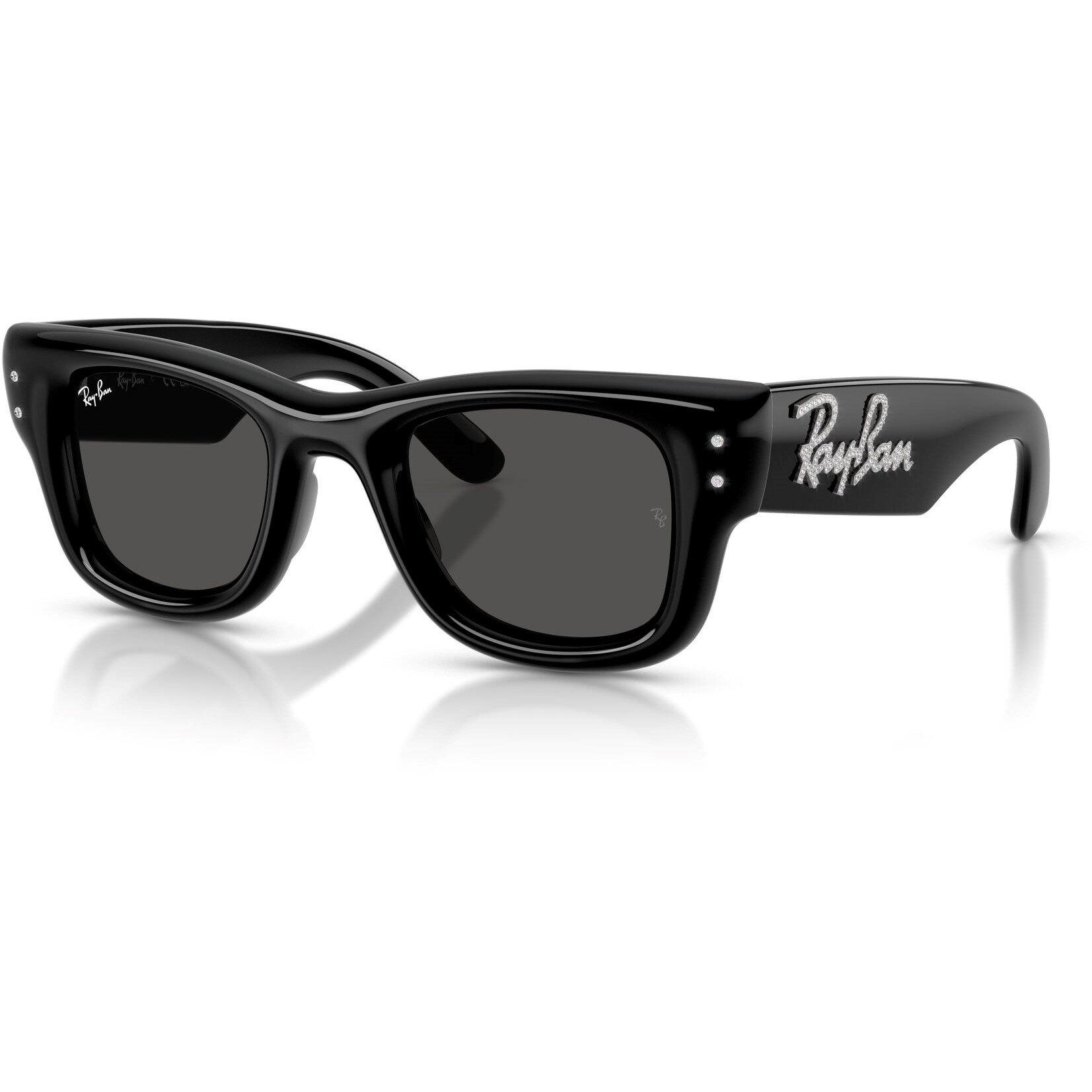 Black/Dark Grey - Ray-Ban - Women's Puffer Wayfarer Sunglasses - 9